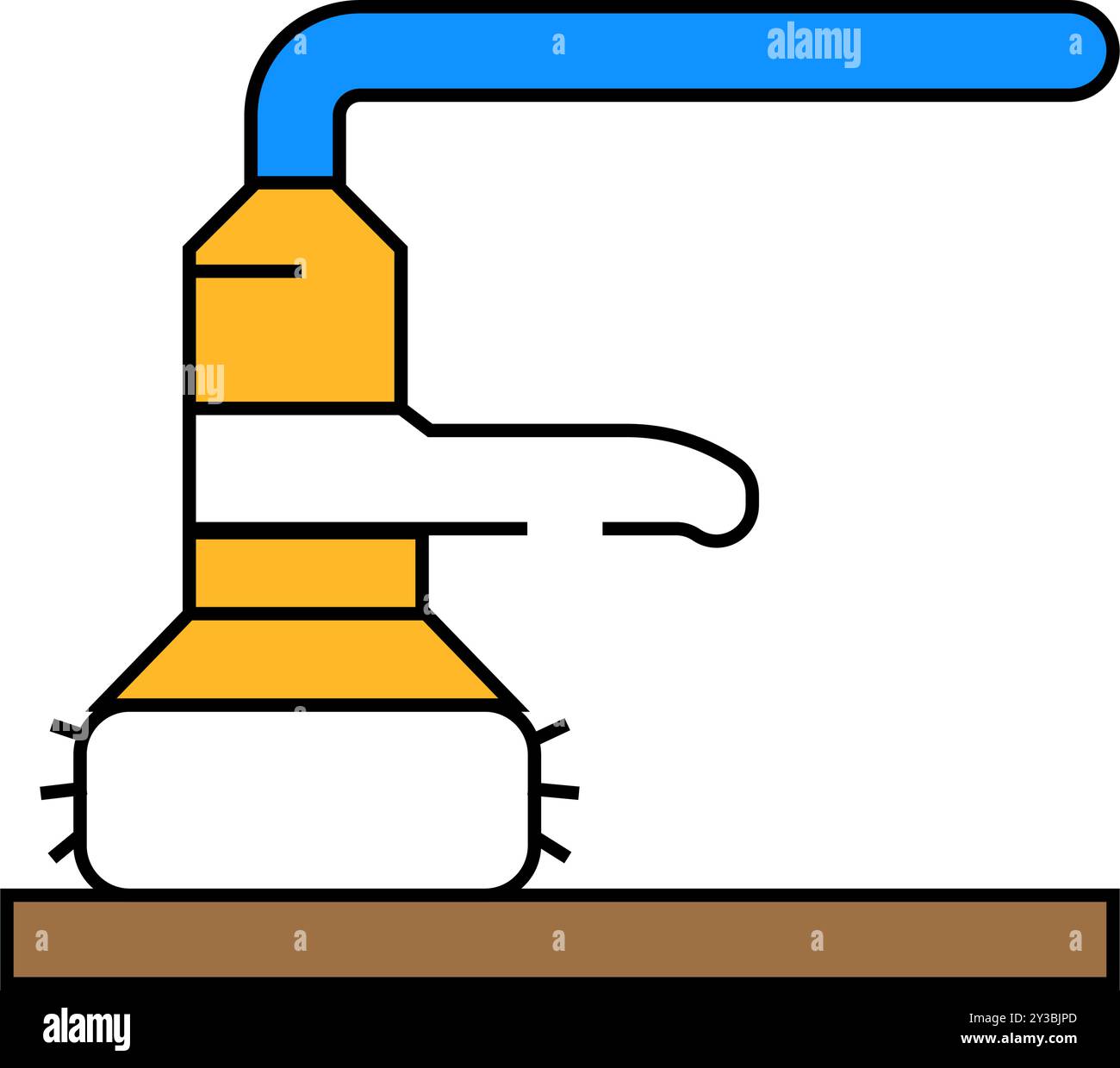 surface finishing manufacturing engineer icon color illustration Stock ...