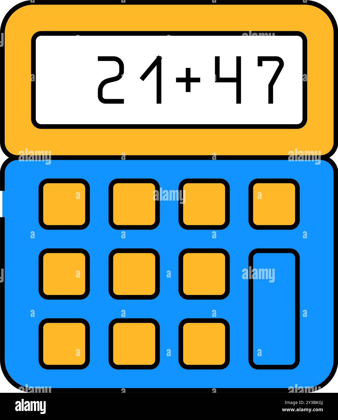 calculator math education icon color illustration Stock Vector Image