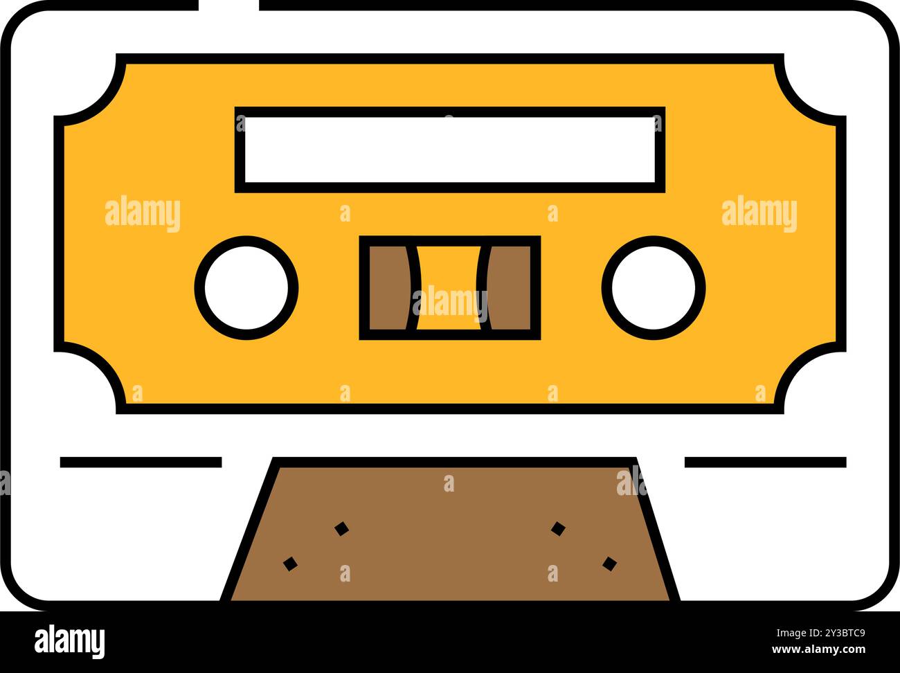 cassette tape retro music icon color illustration Stock Vector Image ...