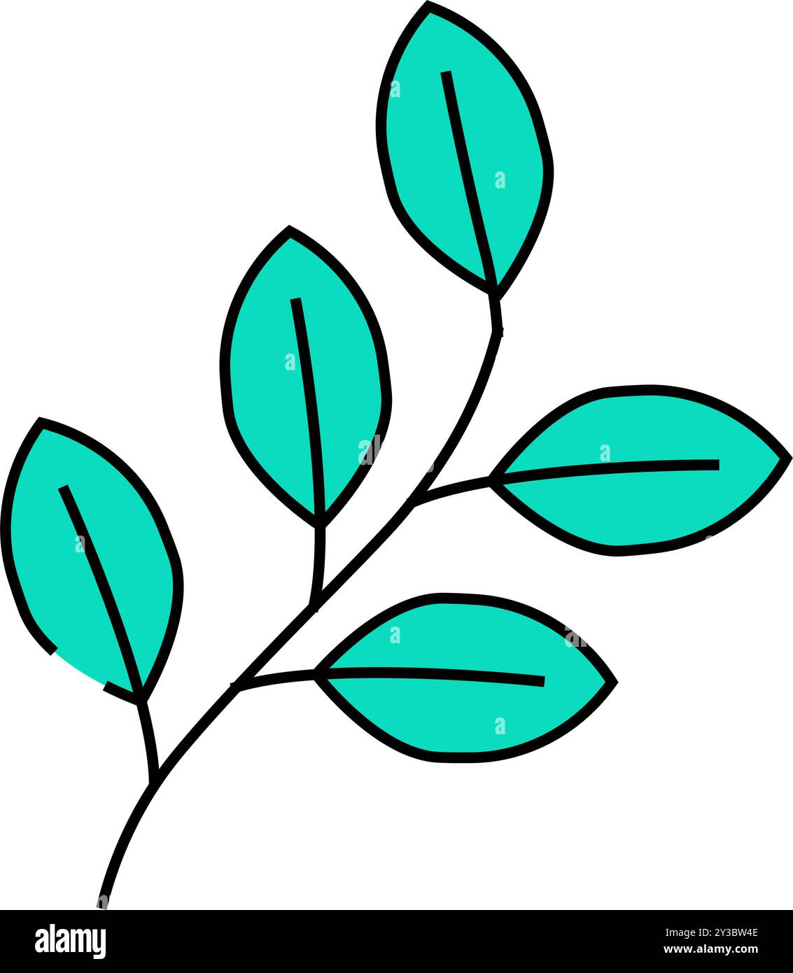 sakaki tree branch shintoism icon color illustration Stock Vector Image ...