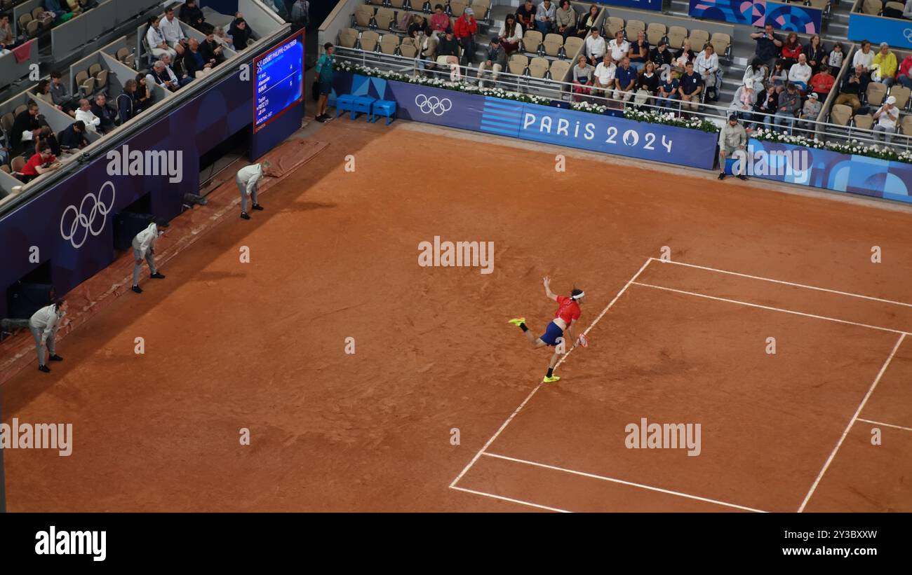 Tennis in the Olympic Games Paris 2024 Stock Photo