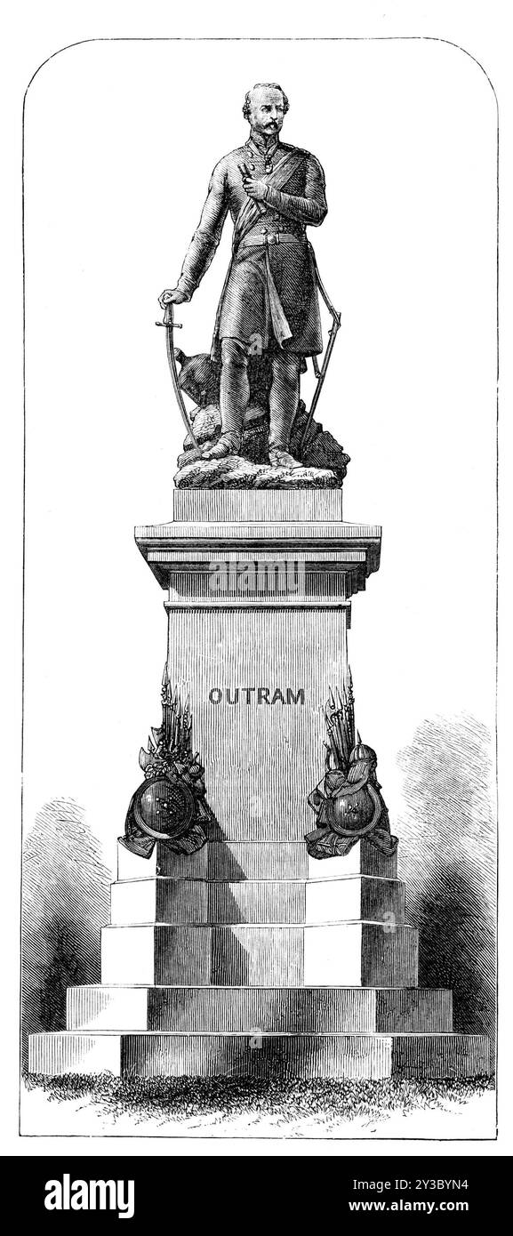 Statue of Sir James Outram, Thames Embankment, [London], 1871. 'The ...
