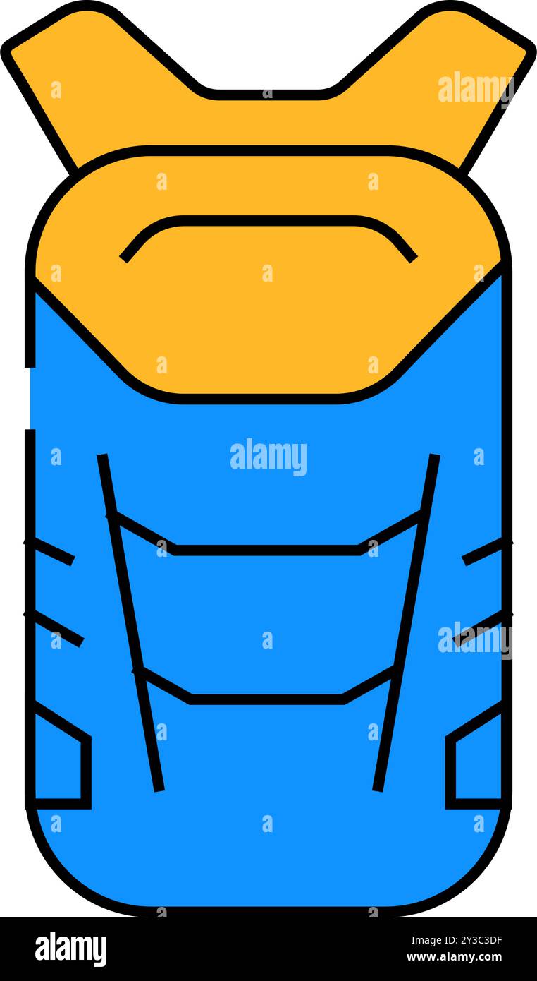 climbing pack mountaineering adventure icon color illustration Stock ...