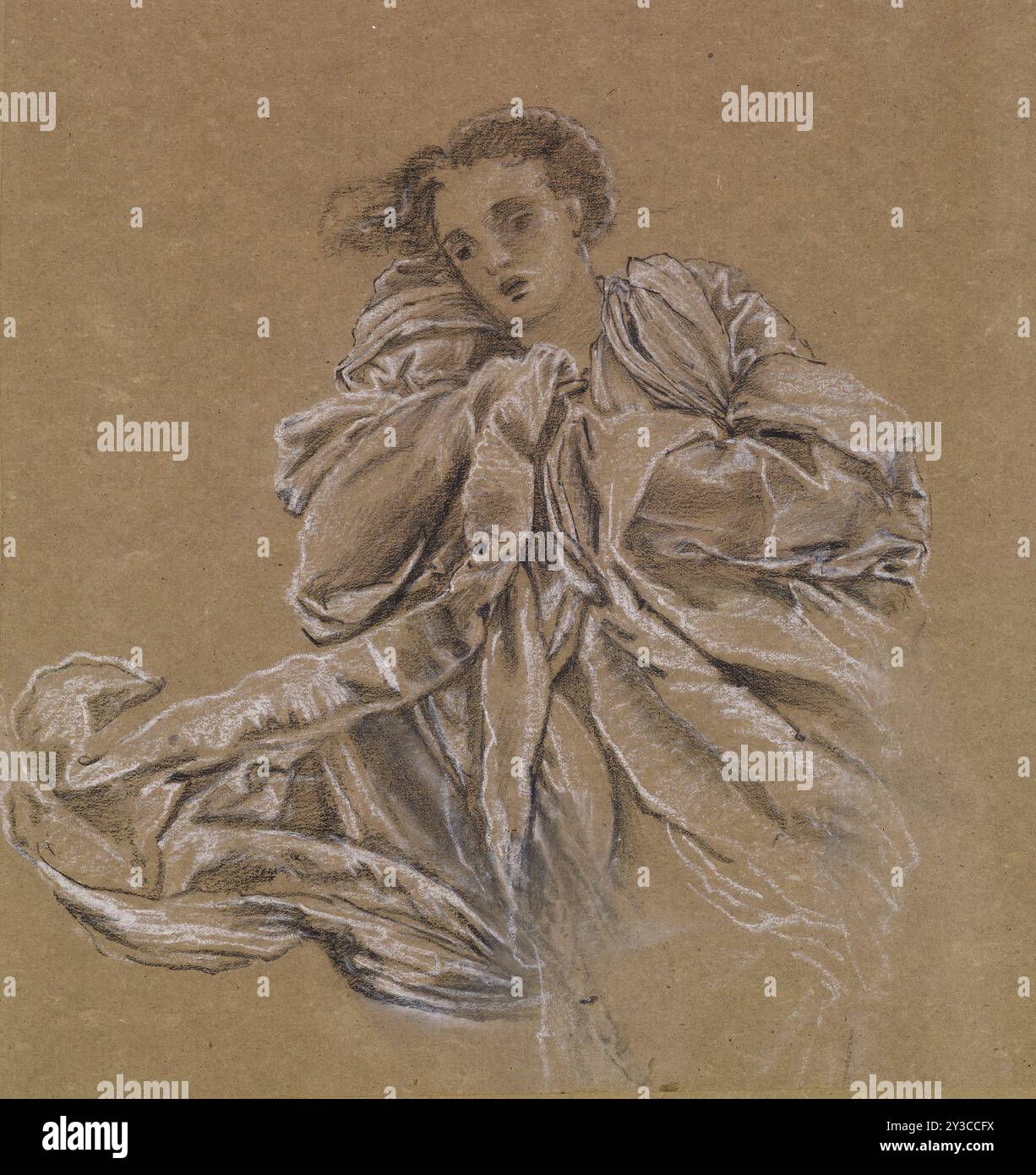 Winter - Study of Flying Drapery, 1866-67 Stock Photo - Alamy