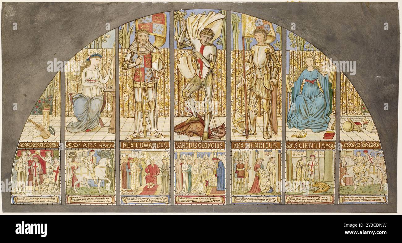 Wars of the Roses - Edward IV, Henry VI, St George with Allegory, 1862 ...