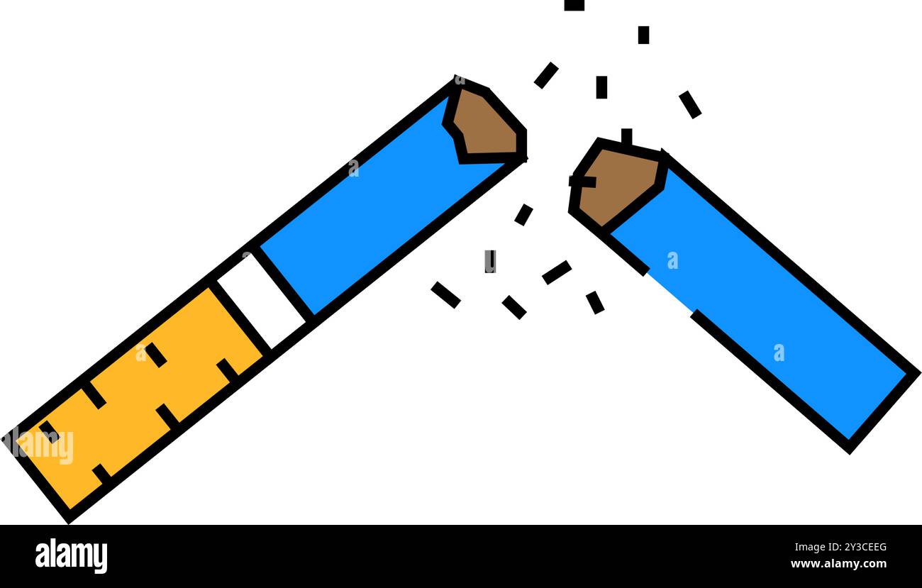 quit smoking cigarette icon color illustration Stock Vector Image & Art ...
