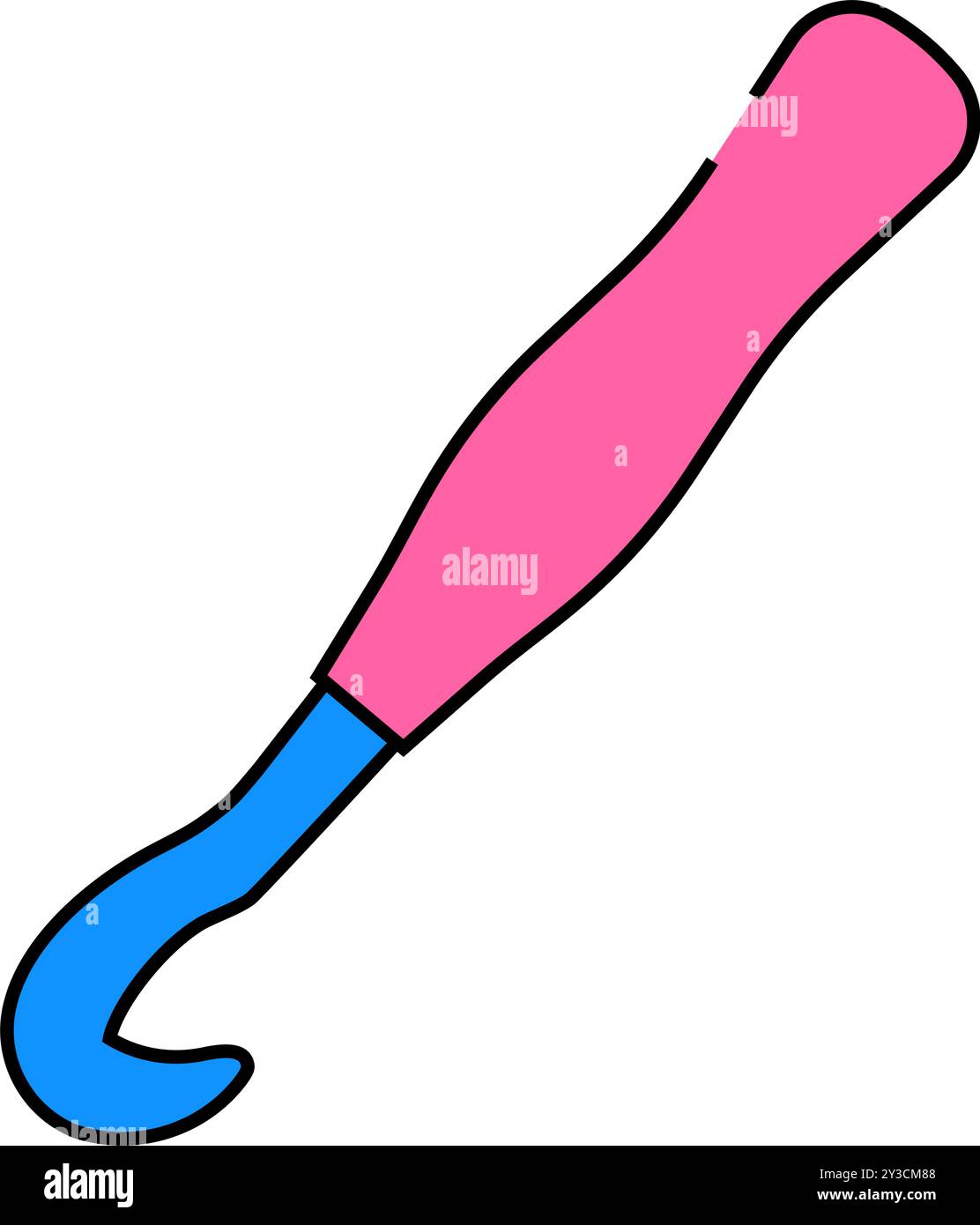 crochet hook knitting wool icon color illustration Stock Vector Image ...