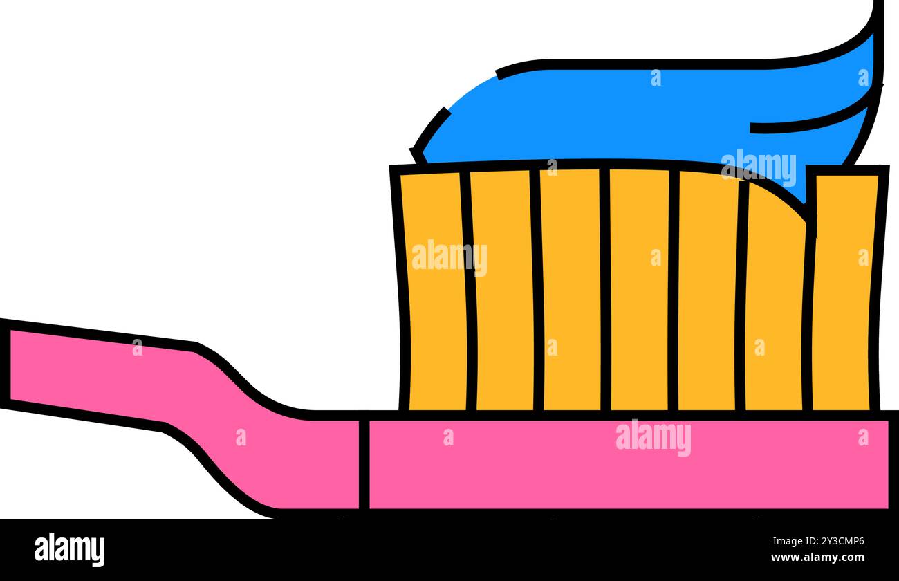 toothbrush hygiene icon color illustration Stock Vector Image & Art - Alamy