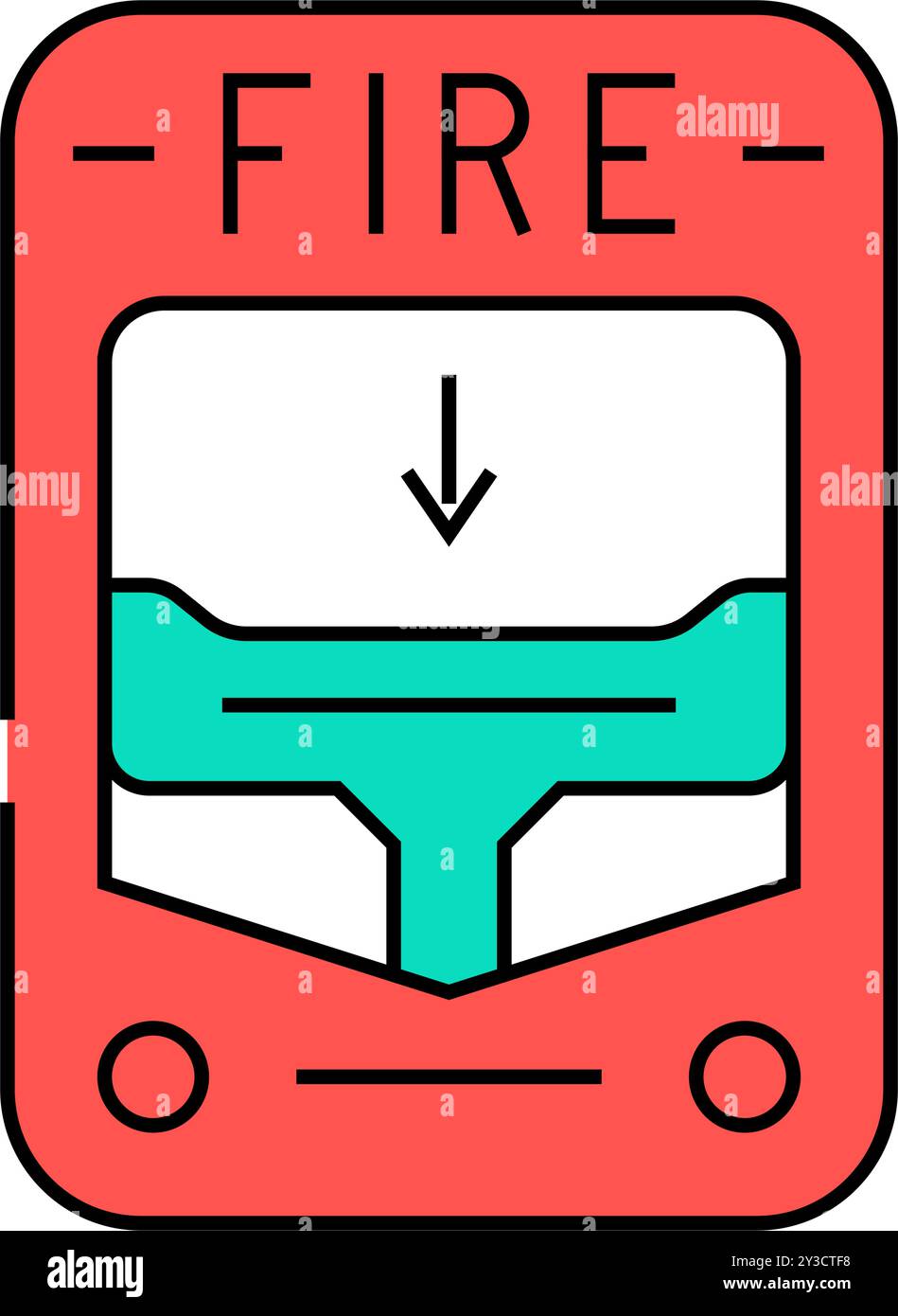 fire alarm alert icon color illustration Stock Vector Image & Art - Alamy
