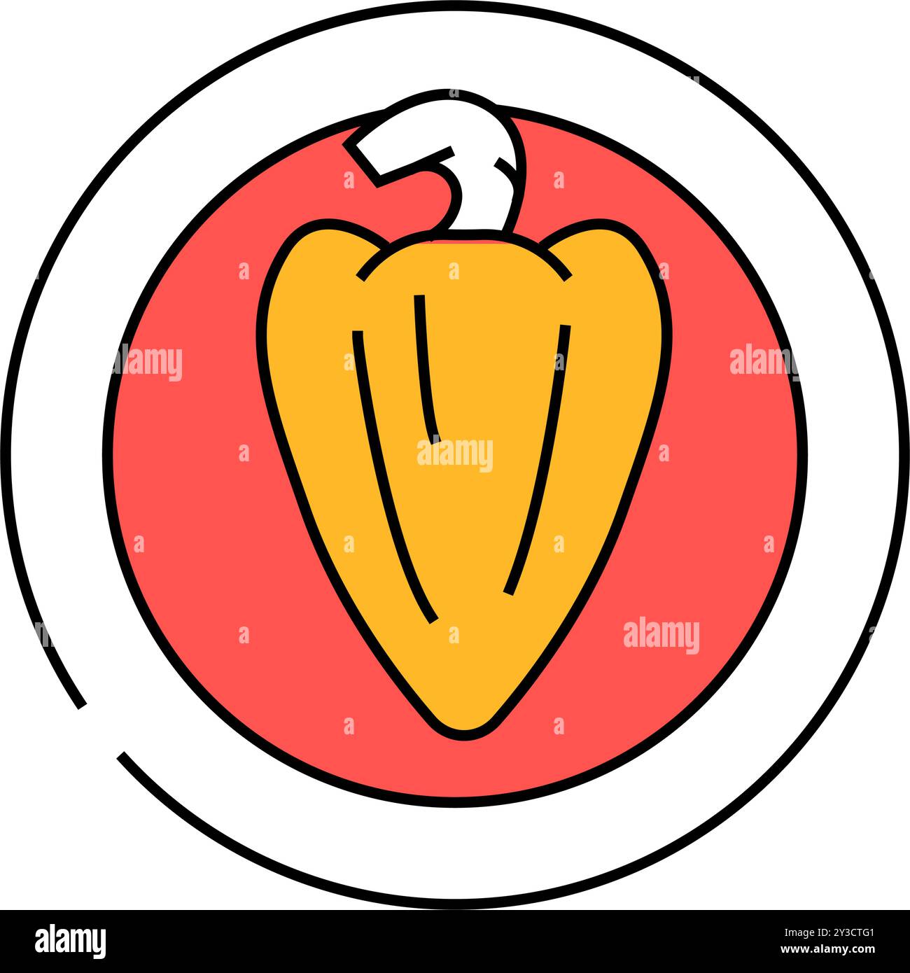 chiles rellenos mexican cuisine icon color illustration Stock Vector ...