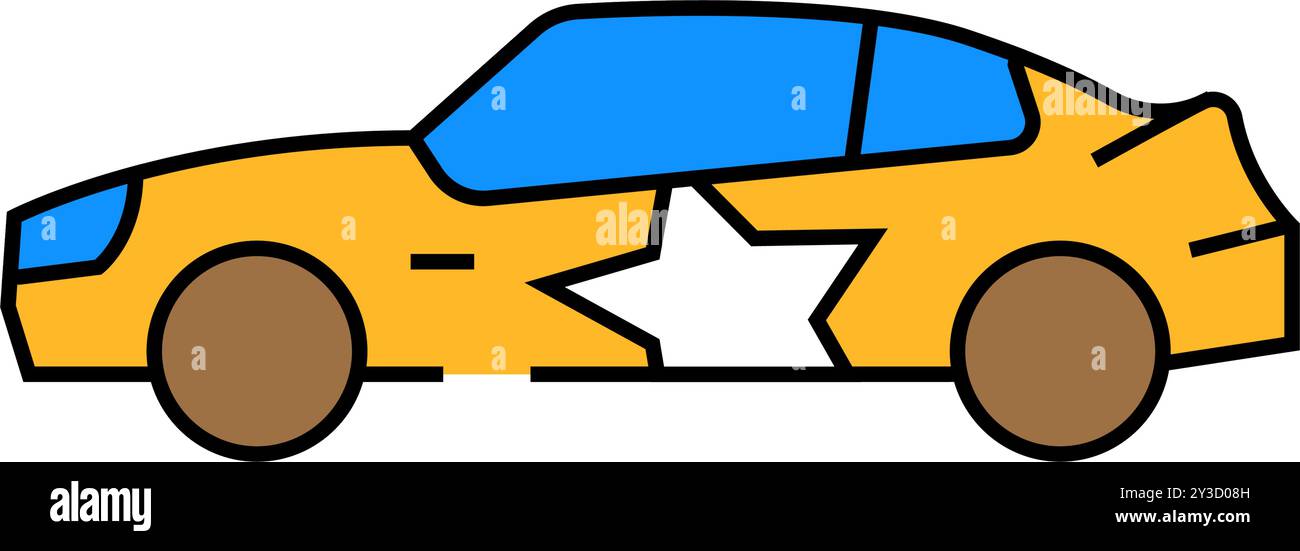 modern racing car vehicle speed icon color illustration Stock Vector ...
