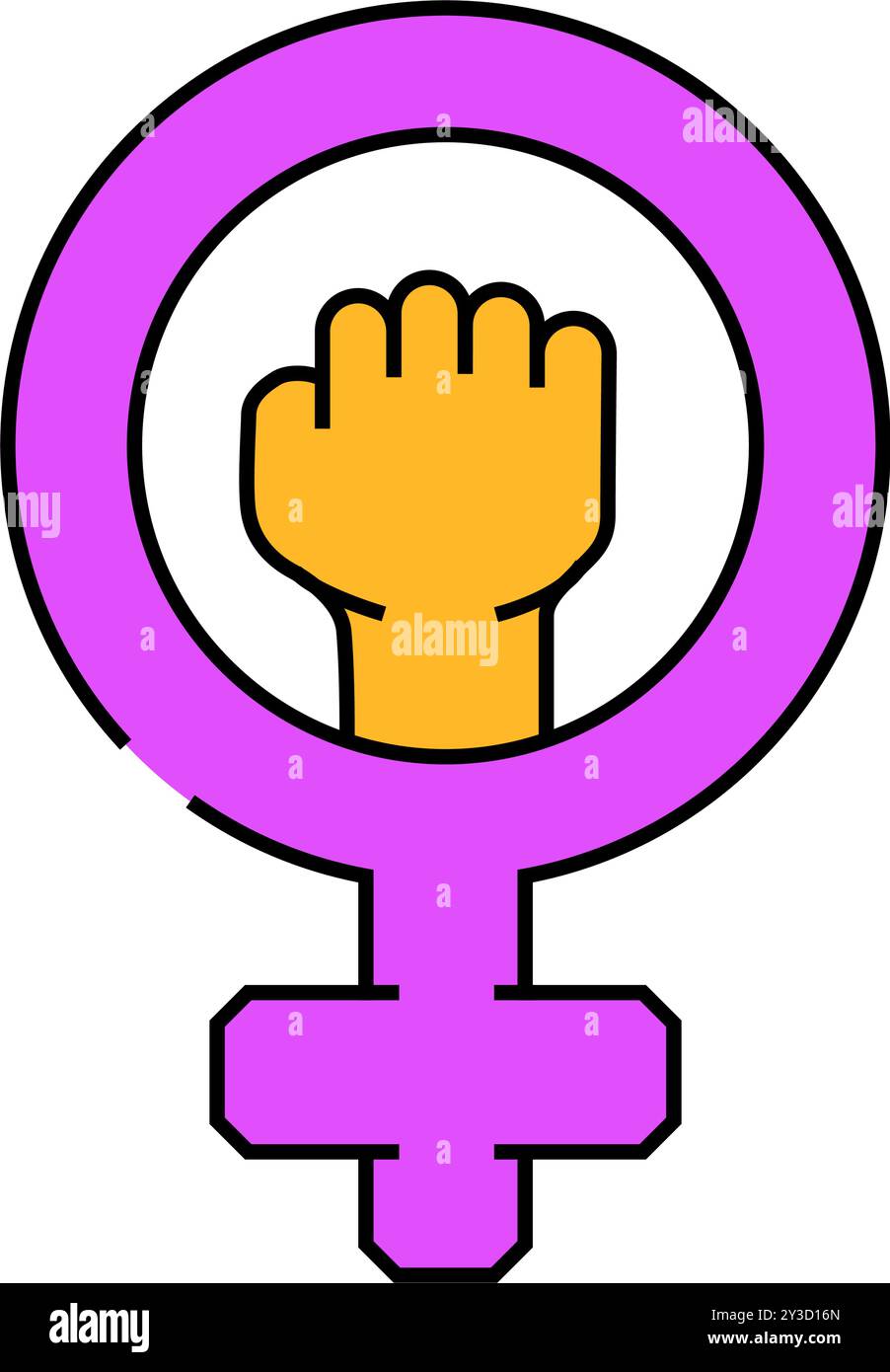 womens rights feminism woman icon color illustration Stock Vector Image ...