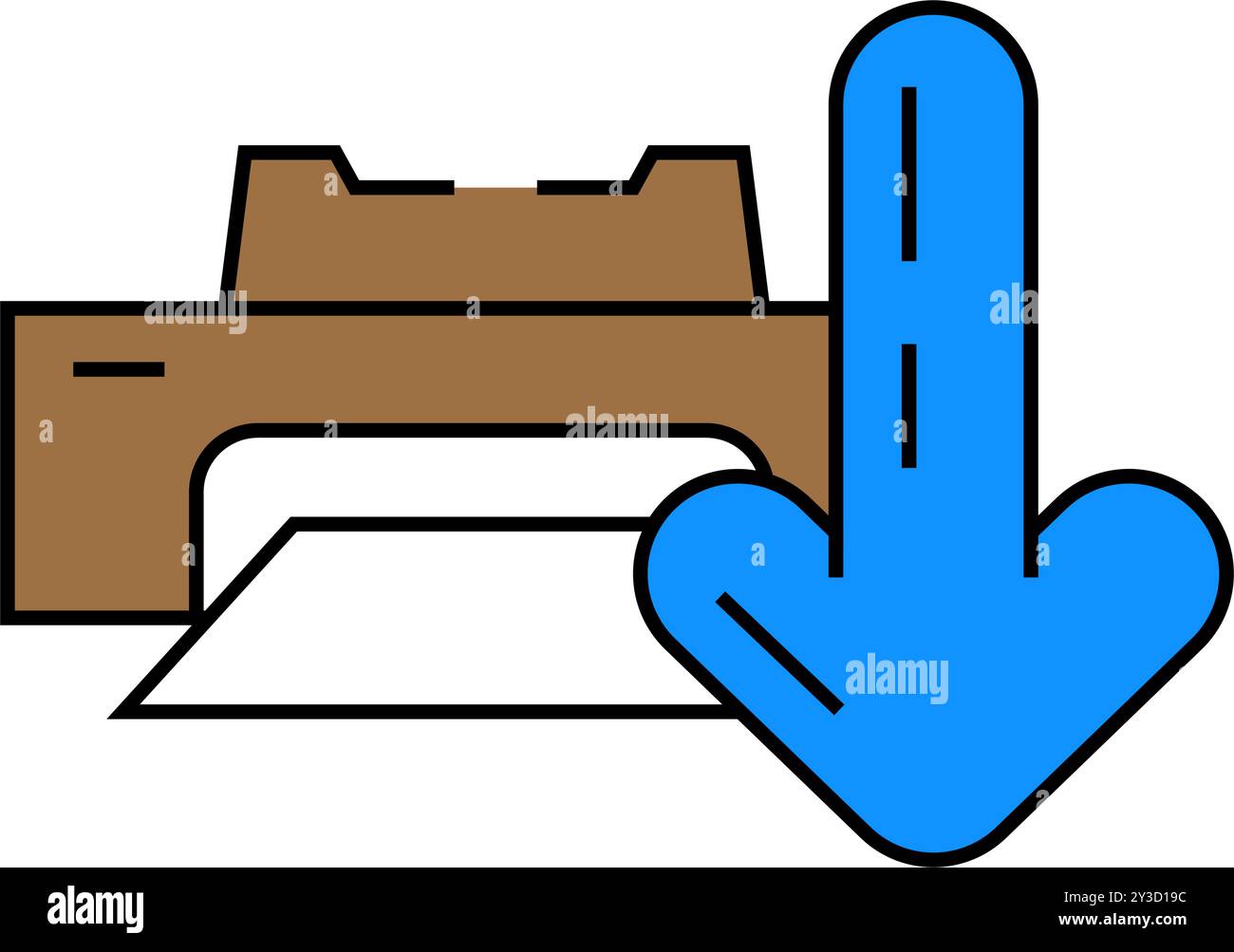 printer loading document icon color illustration Stock Vector Image ...