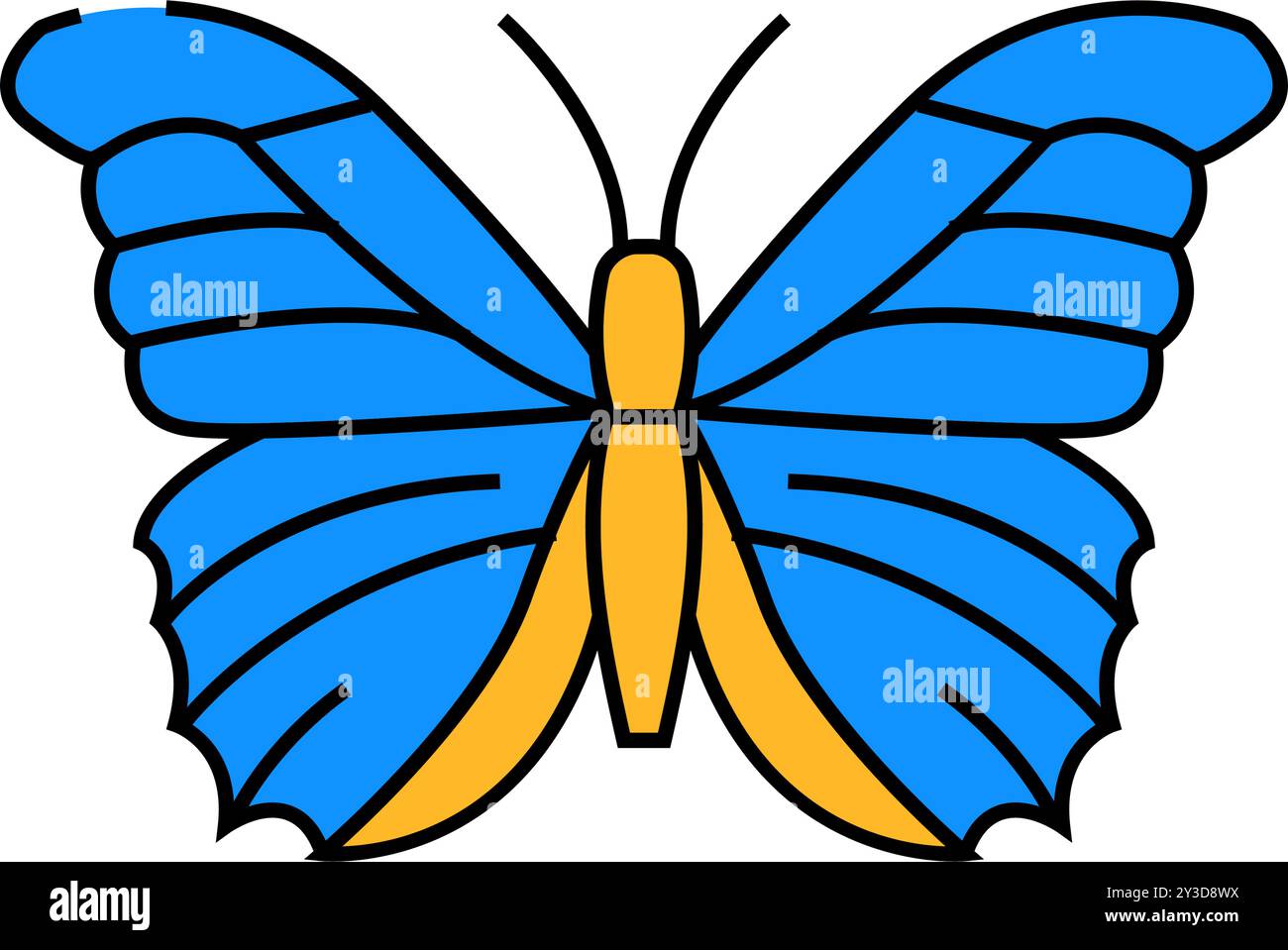 giant blue morpho spring icon color illustration Stock Vector Image ...