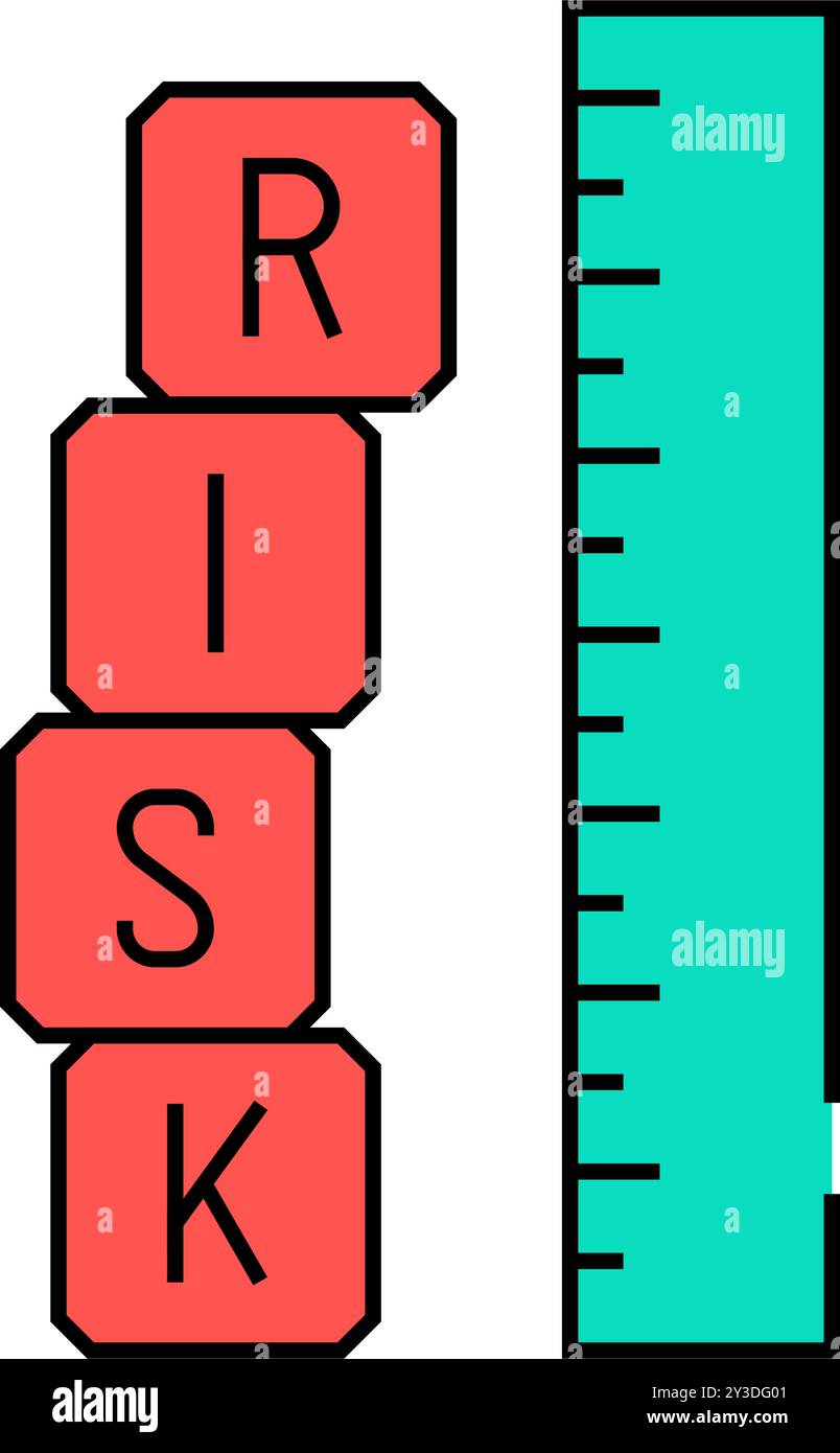 analysis risk icon color illustration Stock Vector Image & Art - Alamy