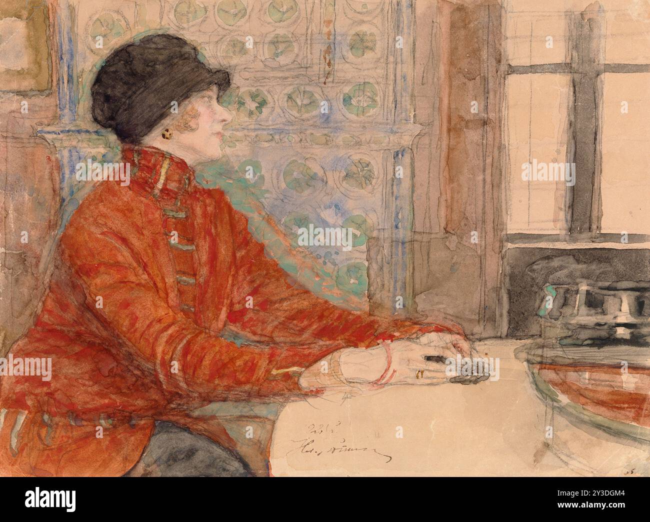Woman Seated at a Table, 1923-1925 Stock Photo - Alamy