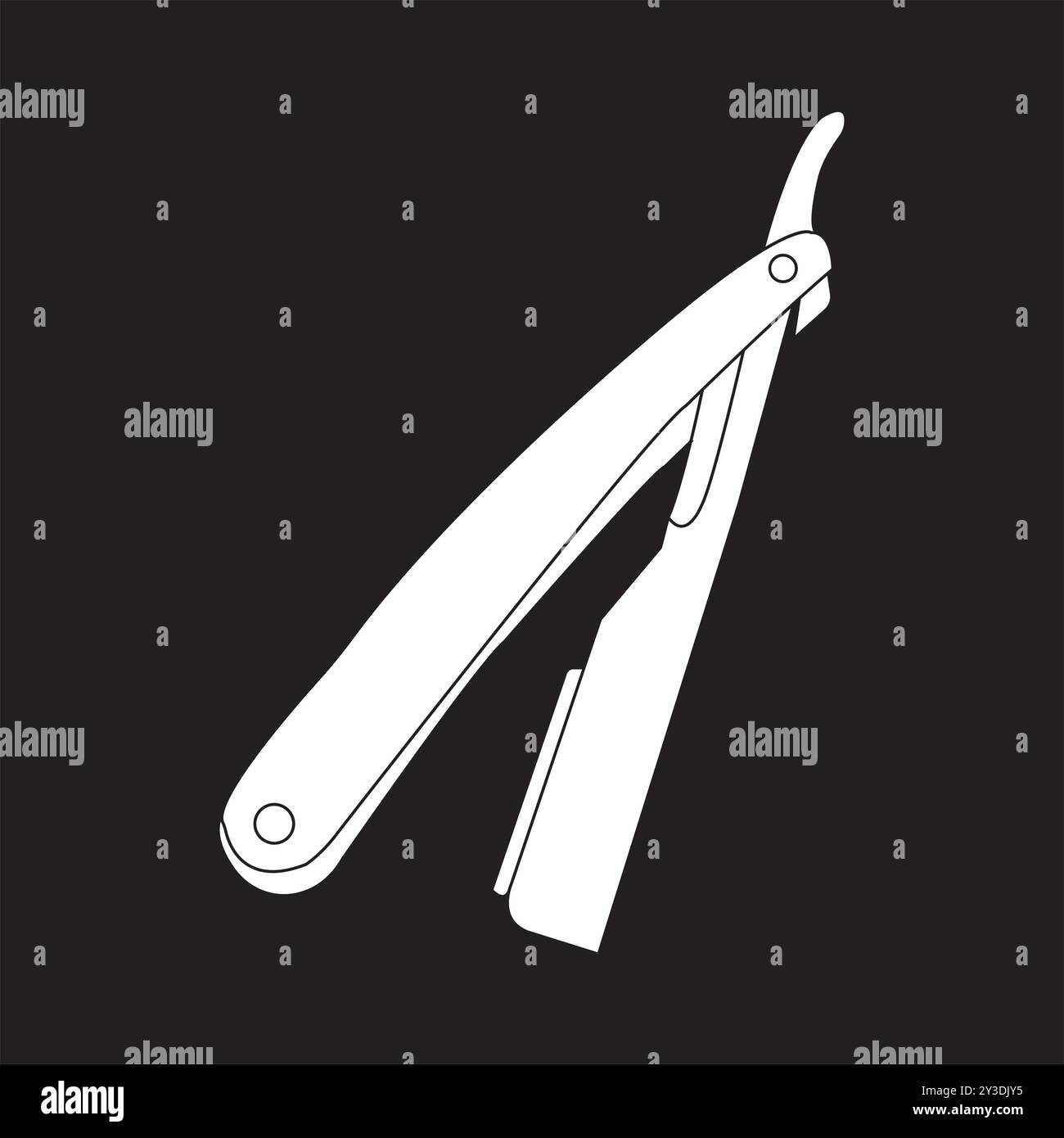beard mustache penknife icon vector illustration simple design Stock Vector
