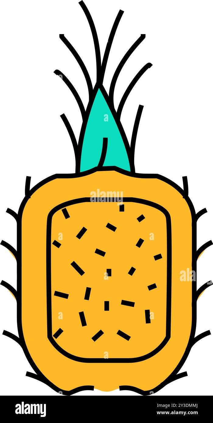 pineapple fried rice thai cuisine icon color illustration Stock Vector ...