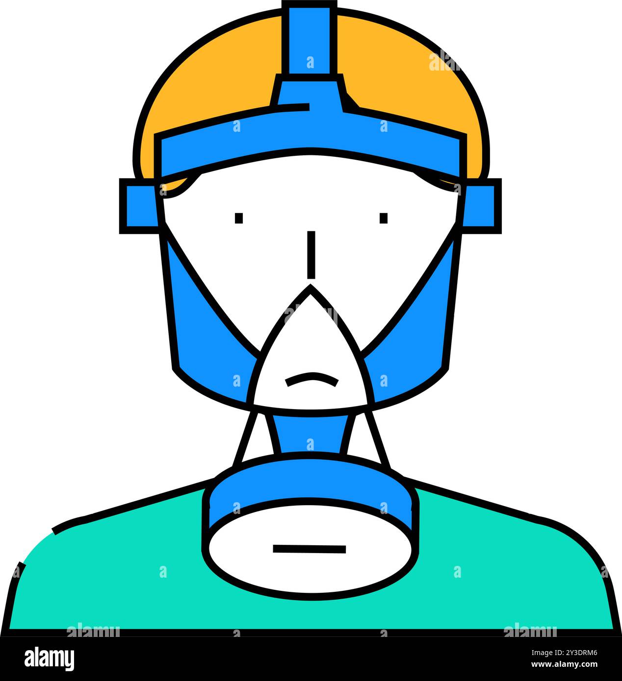 radioactive mask face icon color illustration Stock Vector Image & Art ...