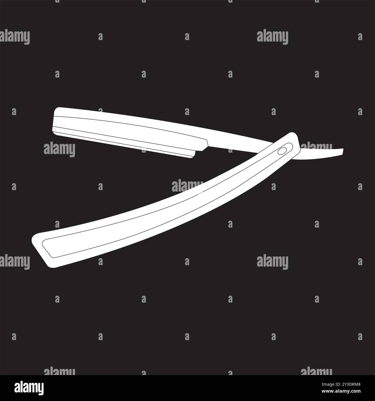 beard mustache penknife icon vector illustration simple design Stock Vector