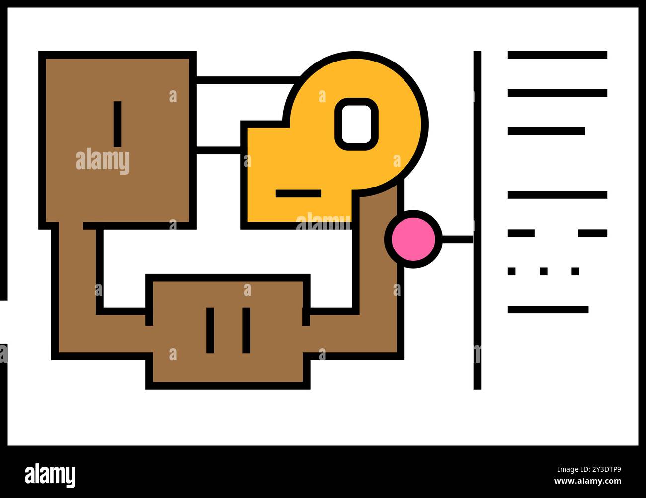 level design game development icon color illustration Stock Vector ...