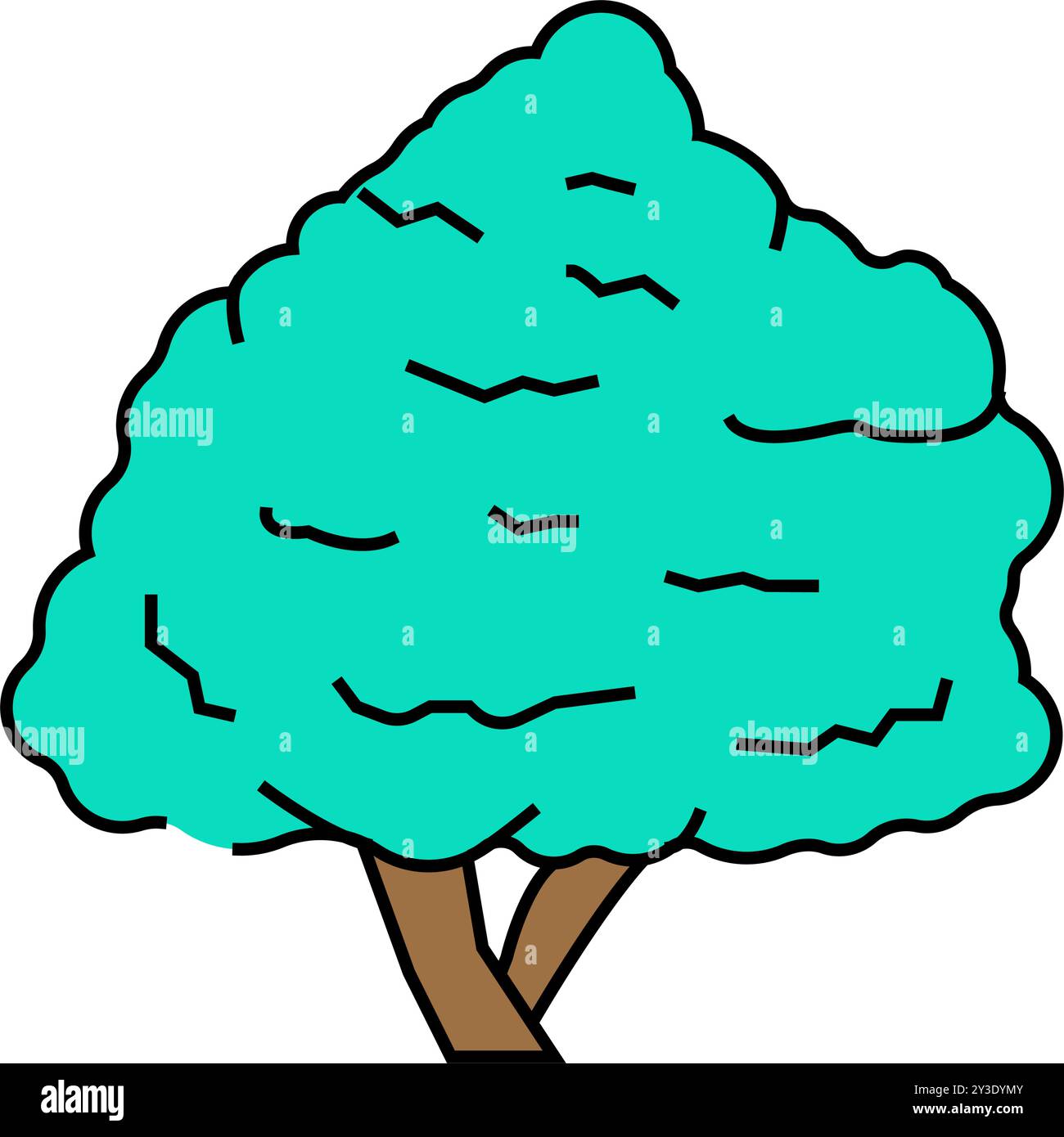 fig tree jungle amazon icon color illustration Stock Vector Image & Art ...