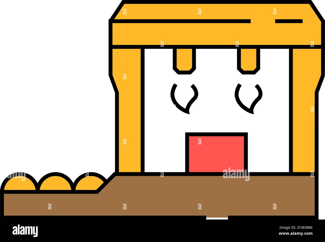 heat treatment blacksmith metal icon color illustration Stock Vector ...