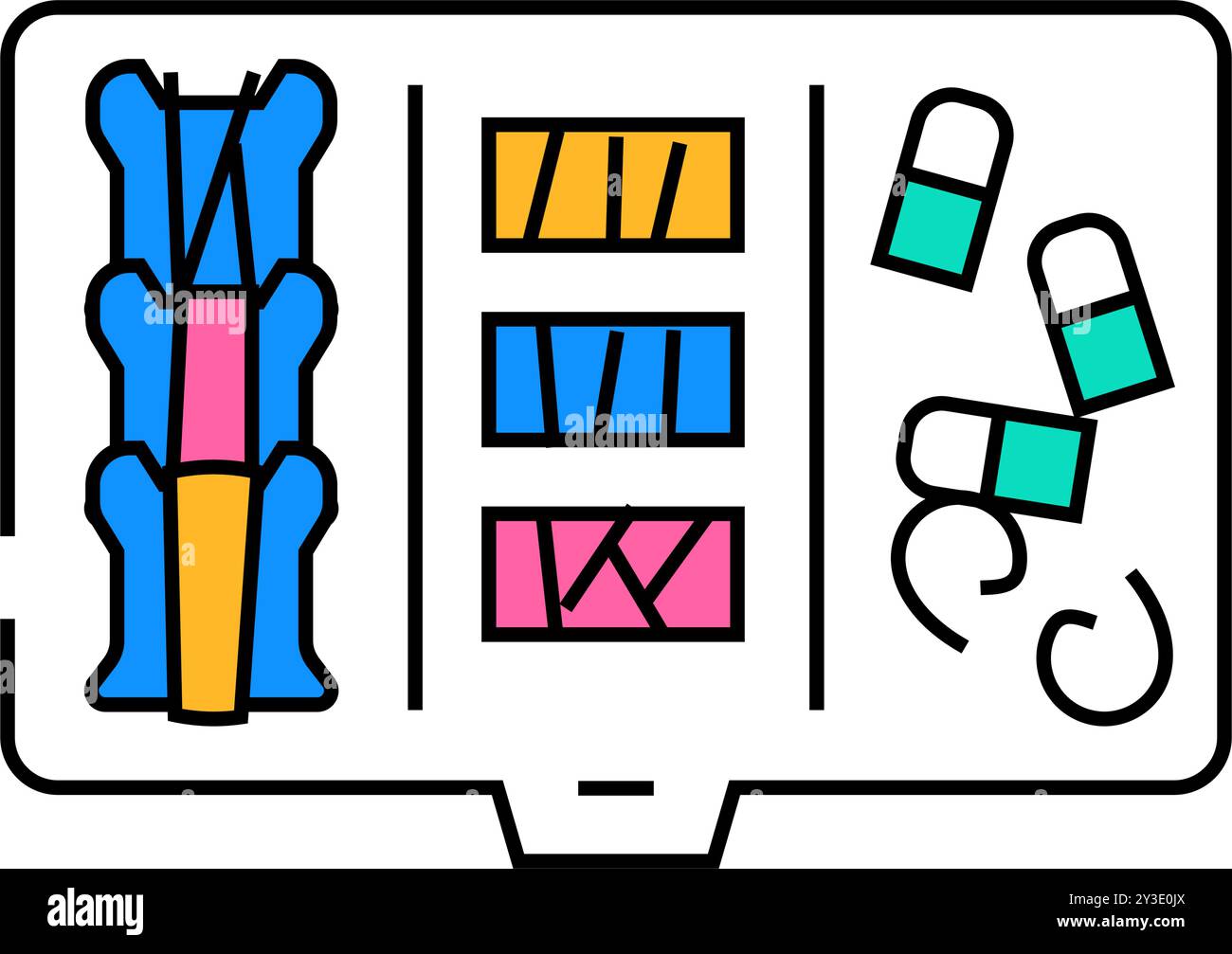 thread organizer embroidery hobby icon color illustration Stock Vector ...