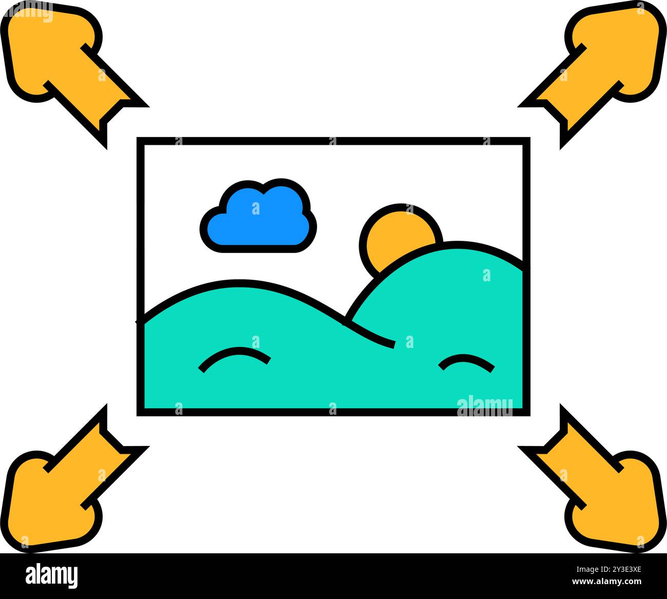responsive images seo icon color illustration Stock Vector Image & Art ...