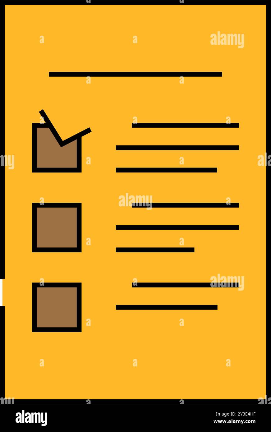 checklist list icon color illustration Stock Vector Image & Art - Alamy