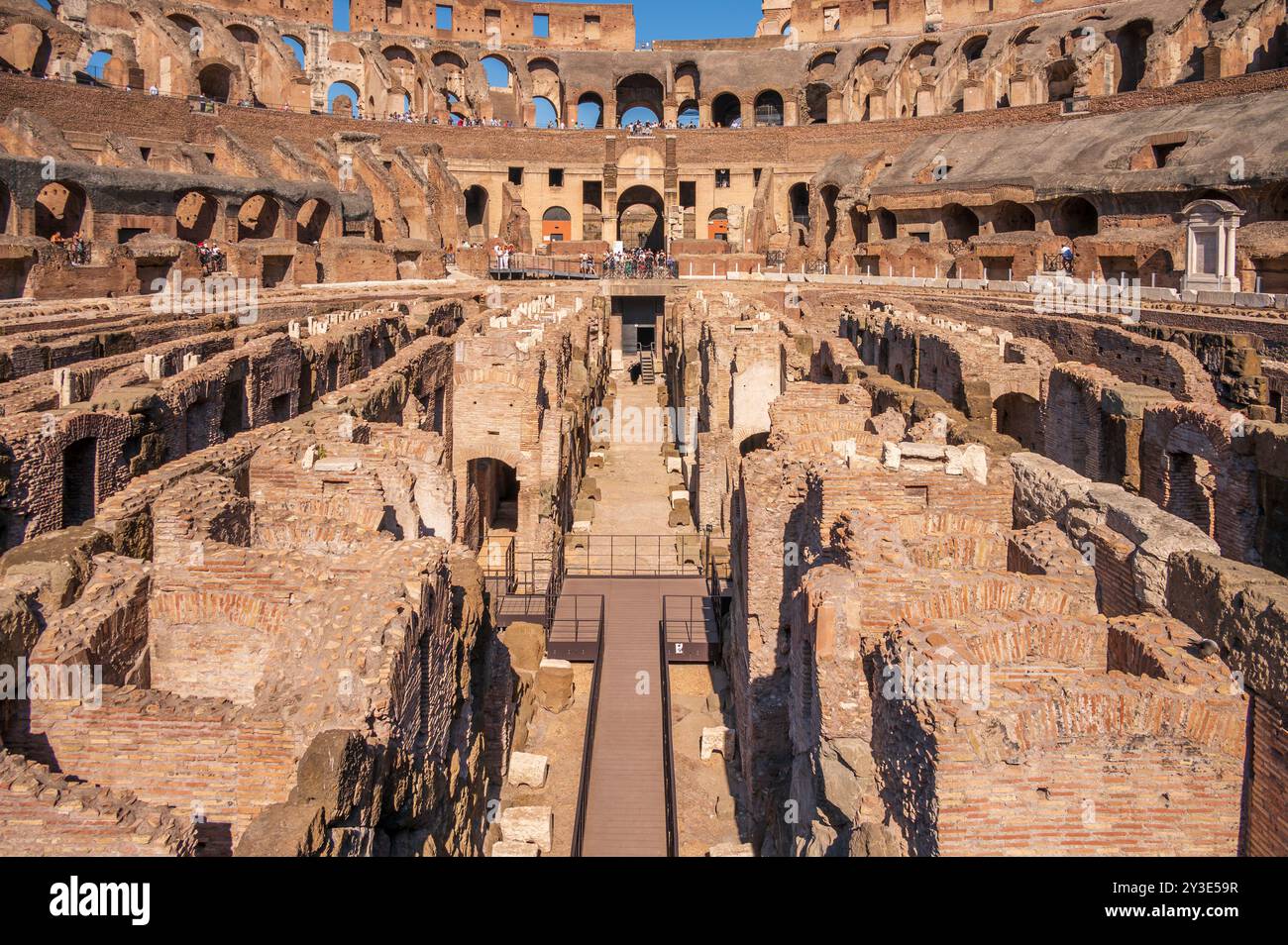 Rome, Italy - August 13, 2024: Inside of the Colosseum of the Ancient ...
