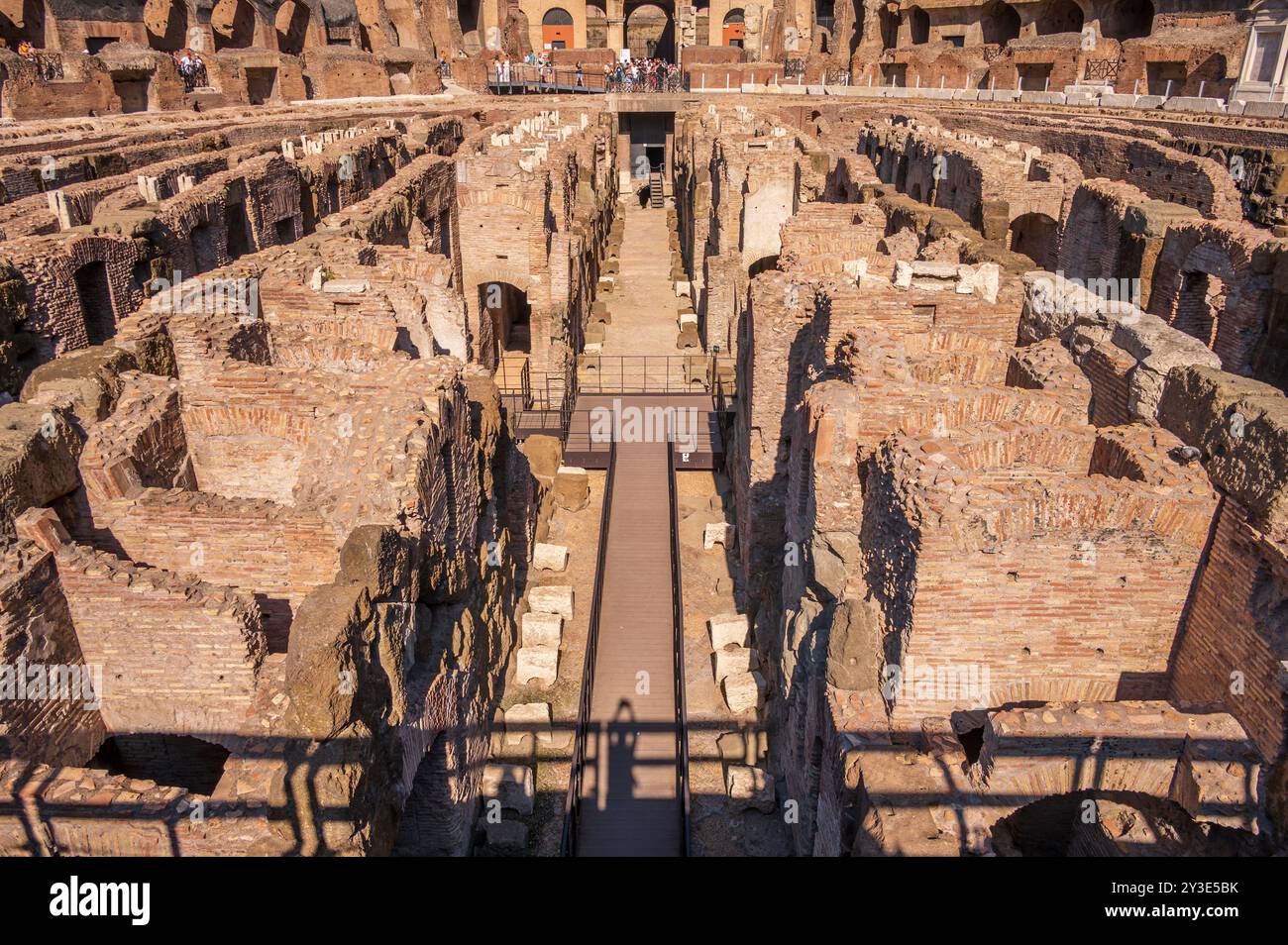 Rome, Italy - August 13, 2024: Inside of the Colosseum of the Ancient ...