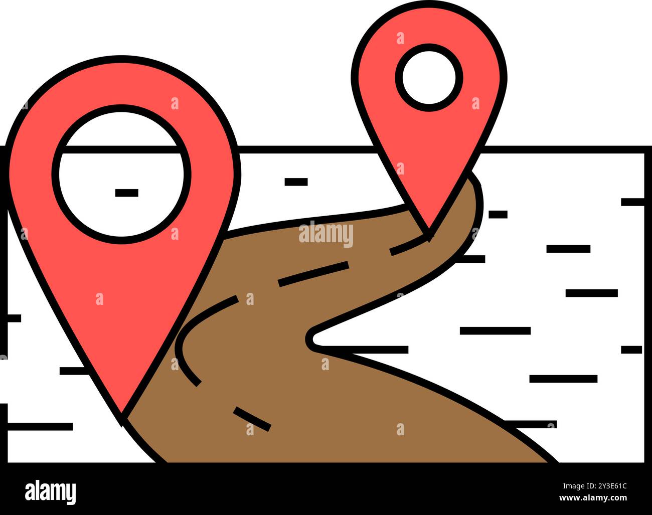 map pointer location icon color illustration Stock Vector Image & Art ...
