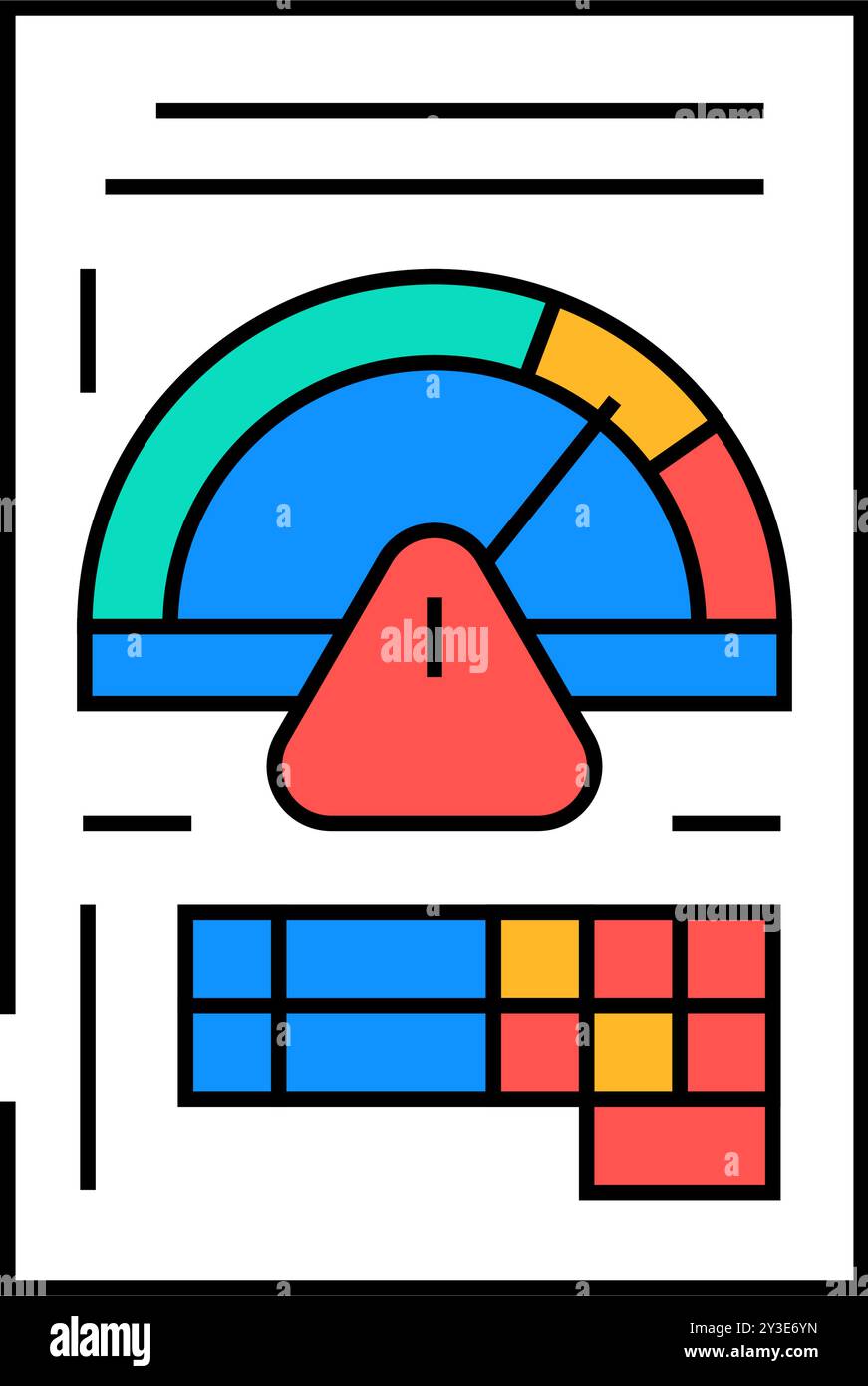 assessment report risk icon color illustration Stock Vector Image & Art ...