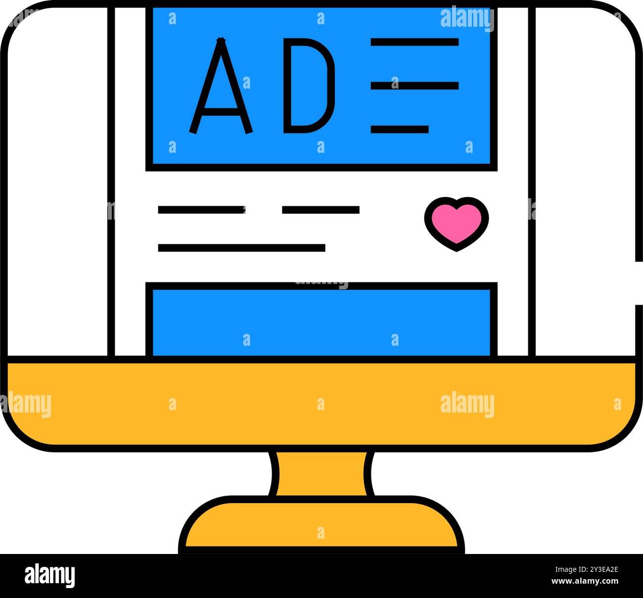 social media ads icon color illustration Stock Vector Image & Art - Alamy