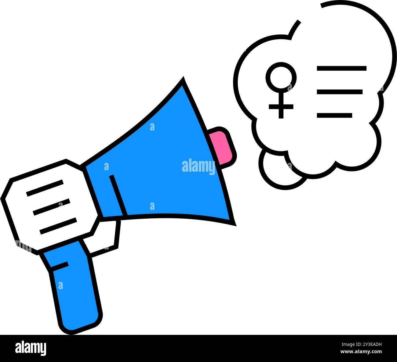 women empowerment feminism woman icon color illustration Stock Vector ...