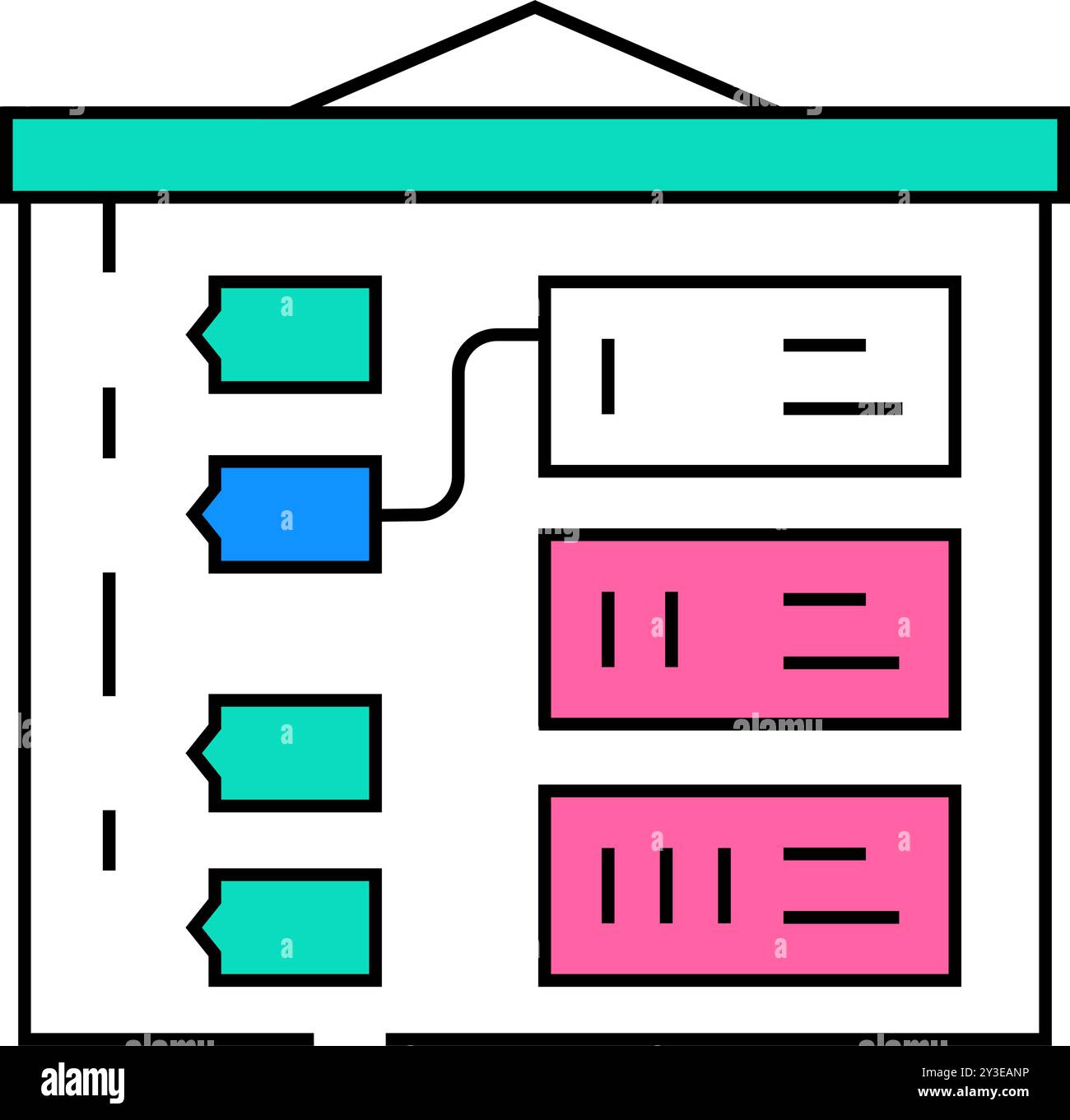 storyboard creation game development icon color illustration Stock ...