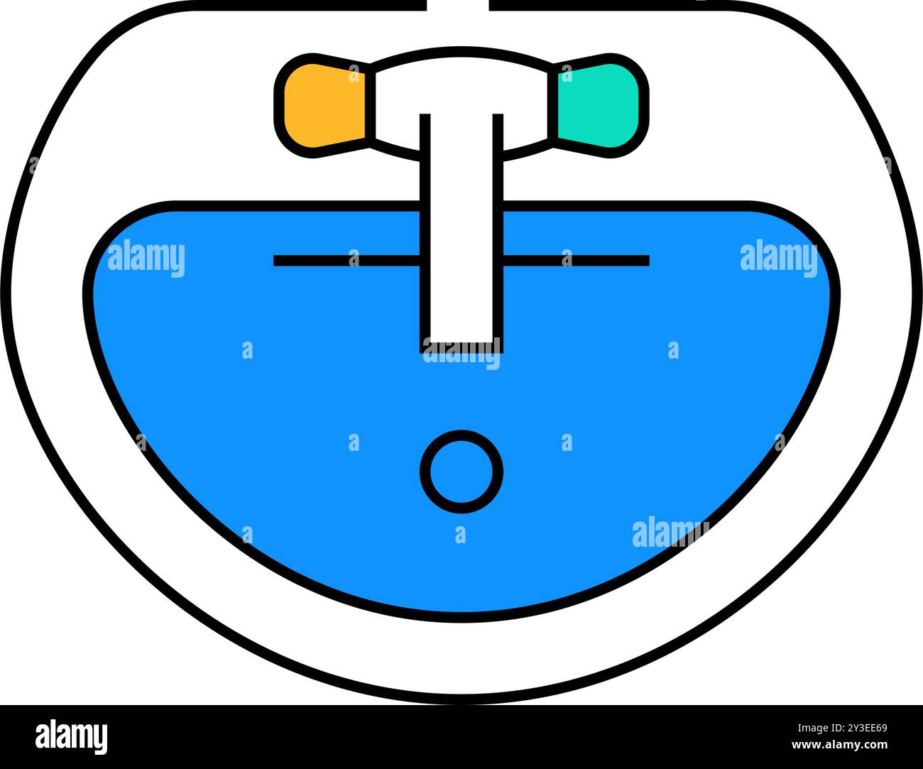 sink top view icon color illustration Stock Vector Image & Art - Alamy