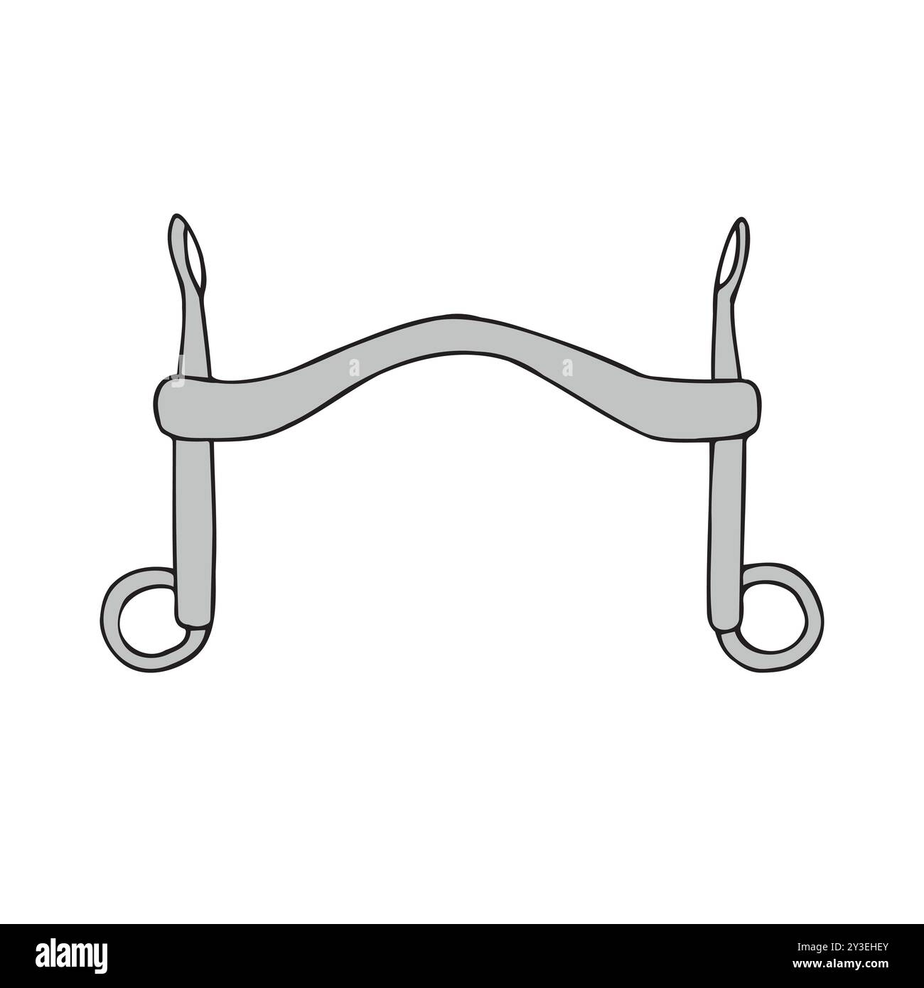 Vector hand drawn doodle sketch horse equestrian bit isolated on white ...
