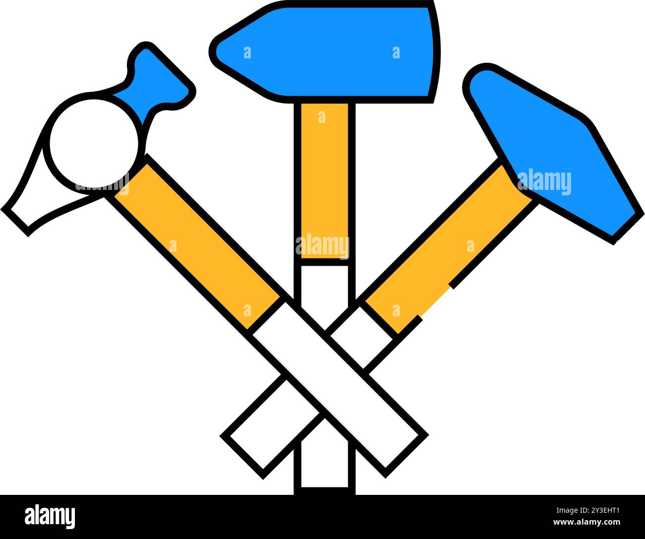 hammer blacksmith metal icon color illustration Stock Vector Image ...