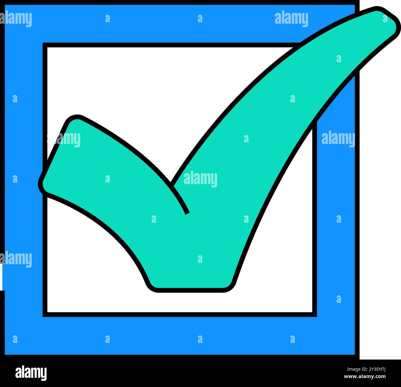 checkbox mark icon color illustration Stock Vector Image & Art - Alamy
