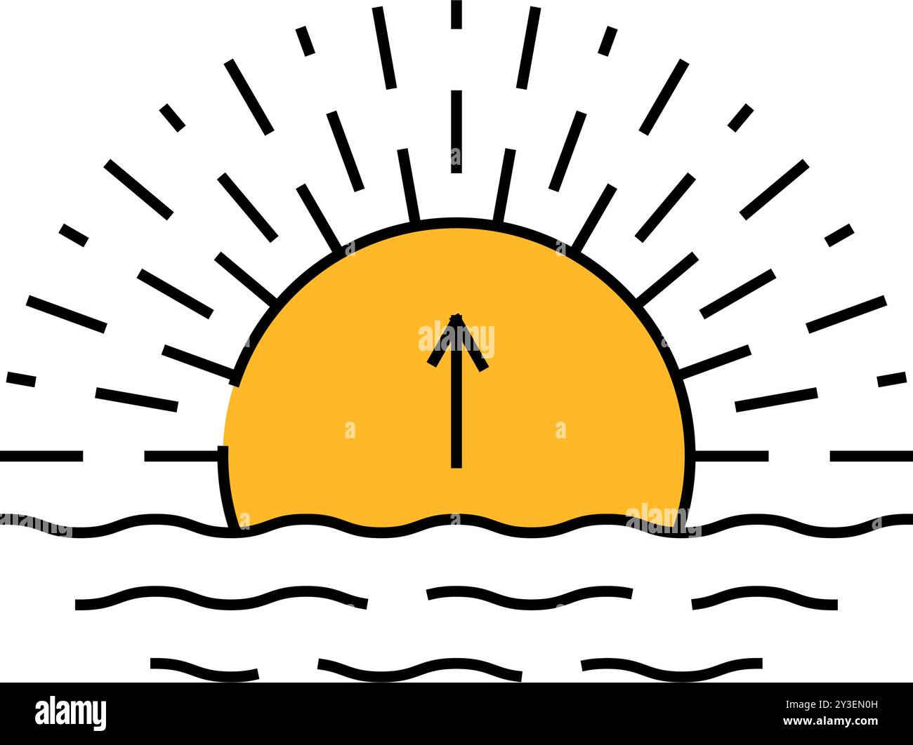 rising sun progress icon color illustration Stock Vector Image & Art ...