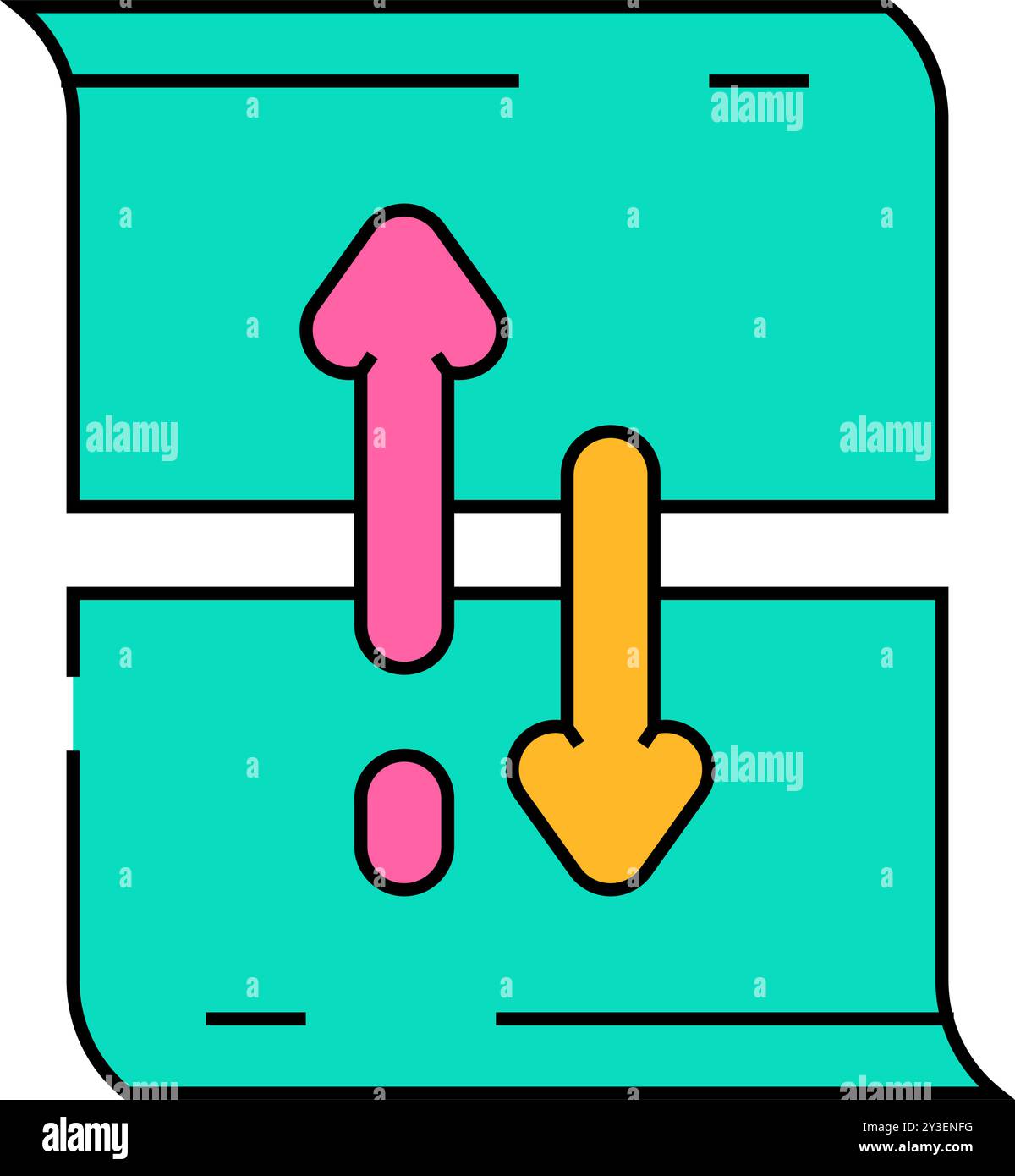 scroll hijacking ux ui design icon color illustration Stock Vector ...