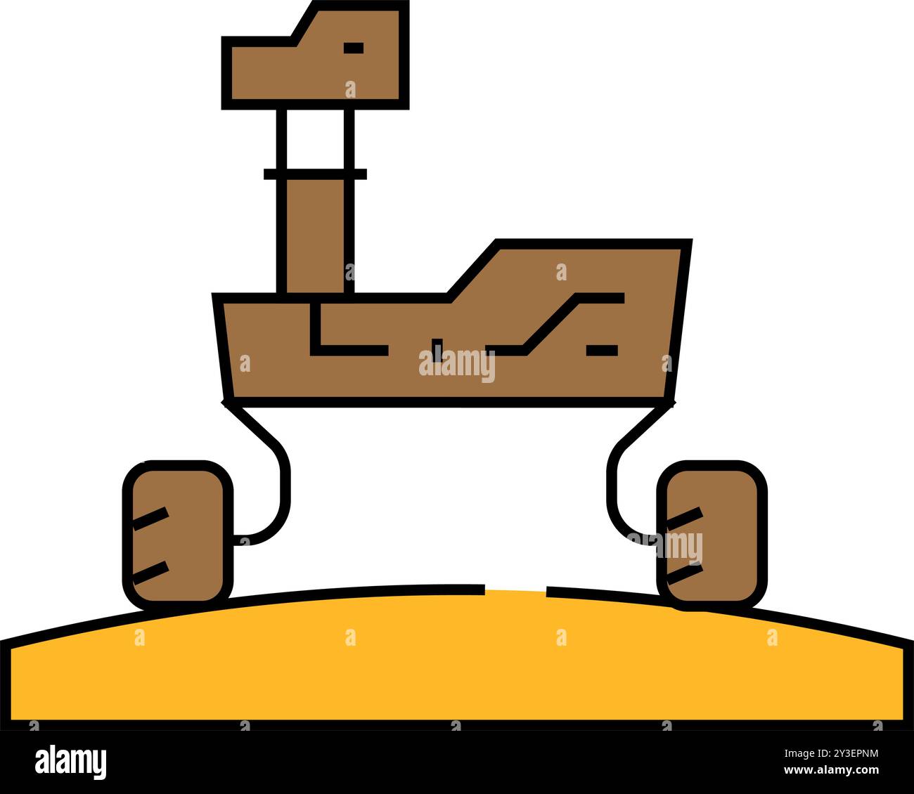 planet exploration space exploration icon color illustration Stock ...