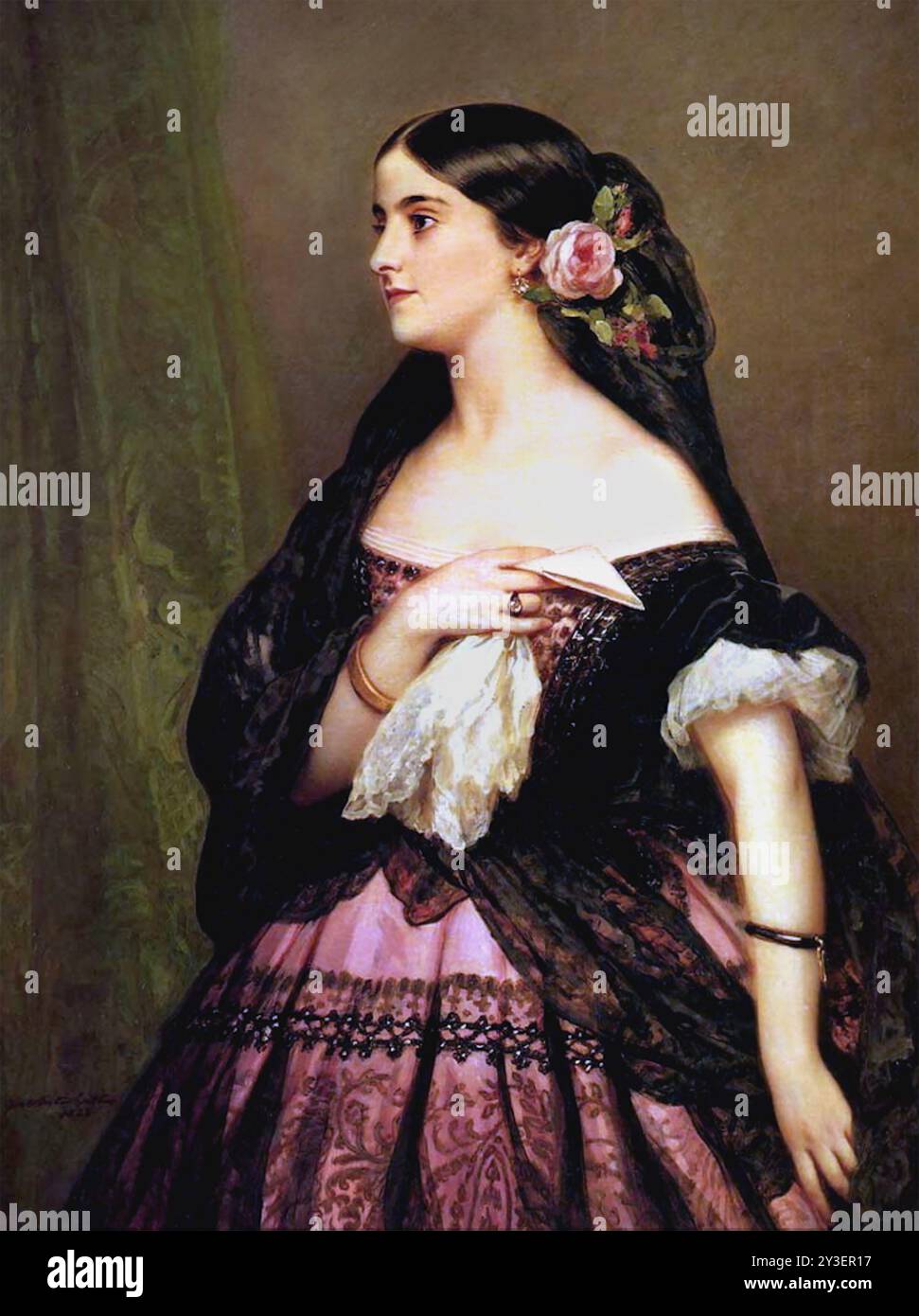 Opera Singer Patti ADELINA PATTI 1843-1919) Italian opera singer by Franz Winterhalter in ...