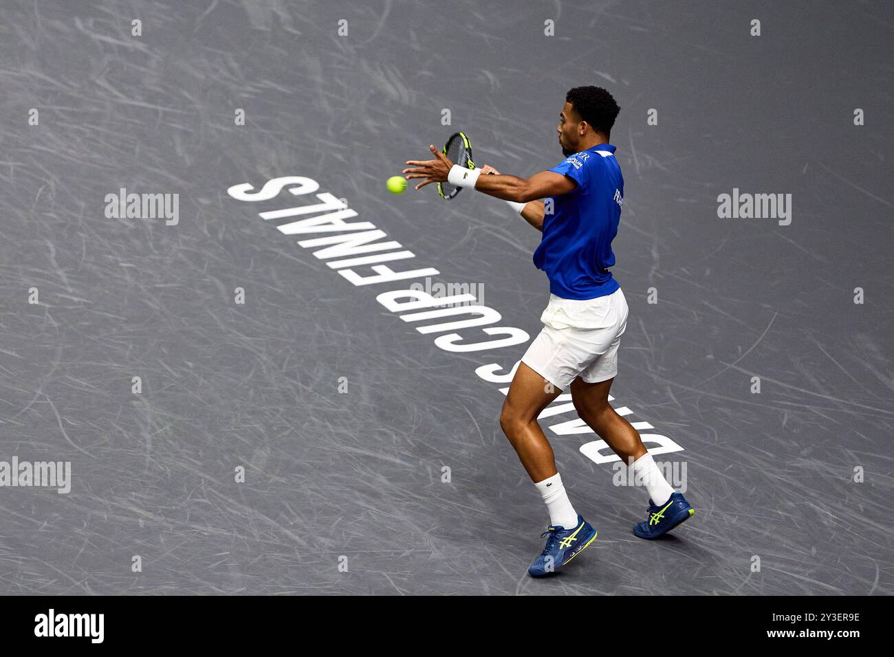 Arthur Fils of France team against Roberto Bautista Agut of Spain team during the Davis Cup Final Group B singles match 1 on September 13, 2024 at The Stock Photo