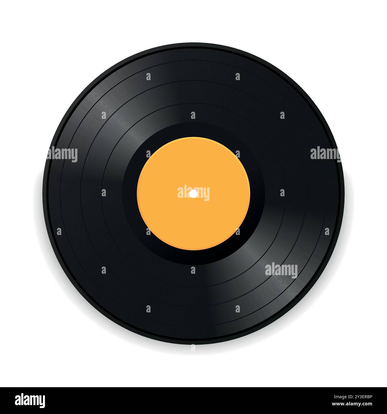 Realistic gramophone vinyl record isolated on white background. Vector ...