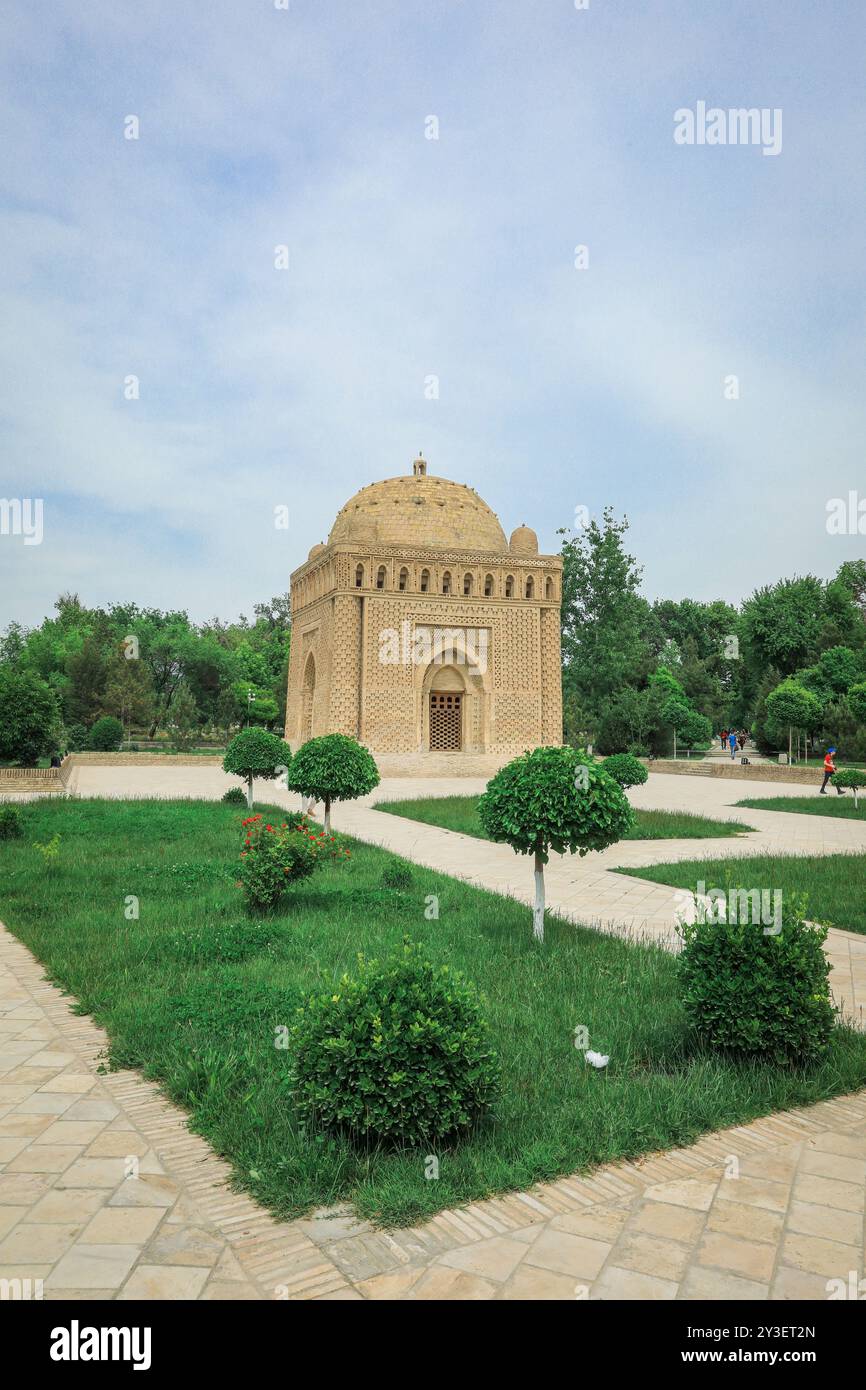 Bukhara, Uzbekistan - May 10, 2019: Samanid Mausoleum in the Old Town Stock Photo