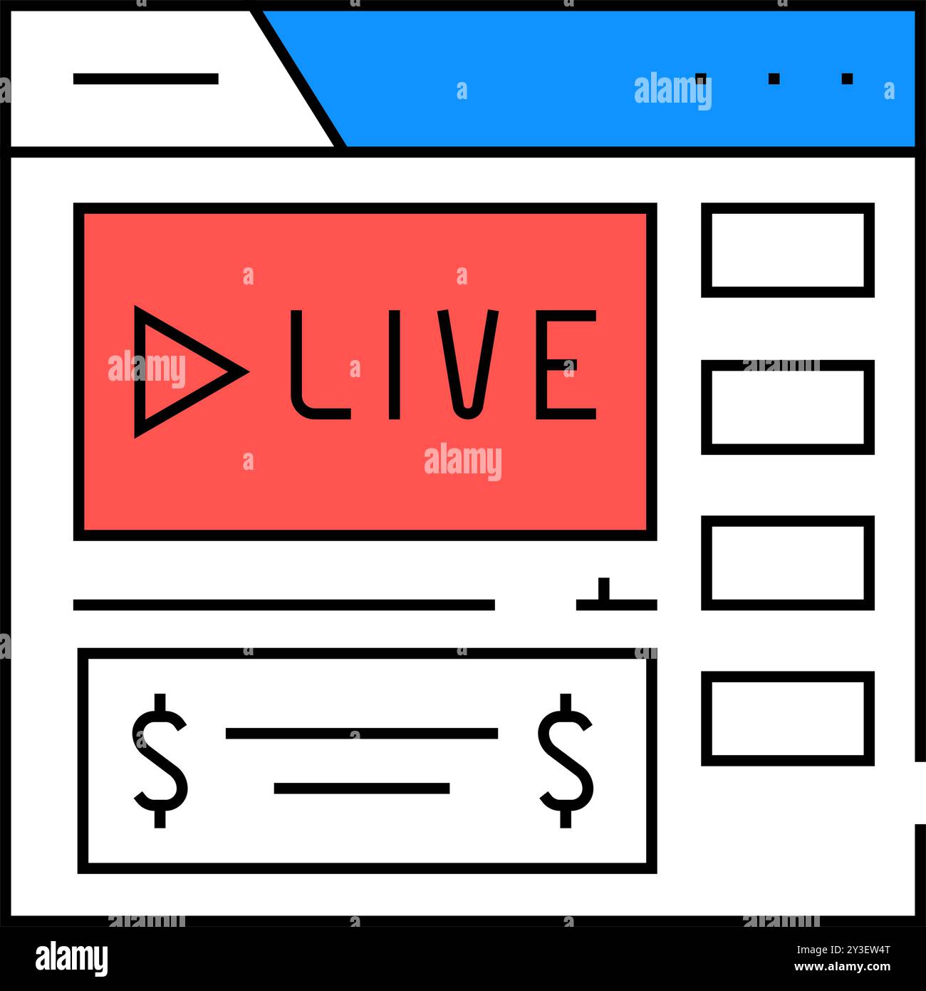 webinar monetization icon color illustration Stock Vector Image & Art ...