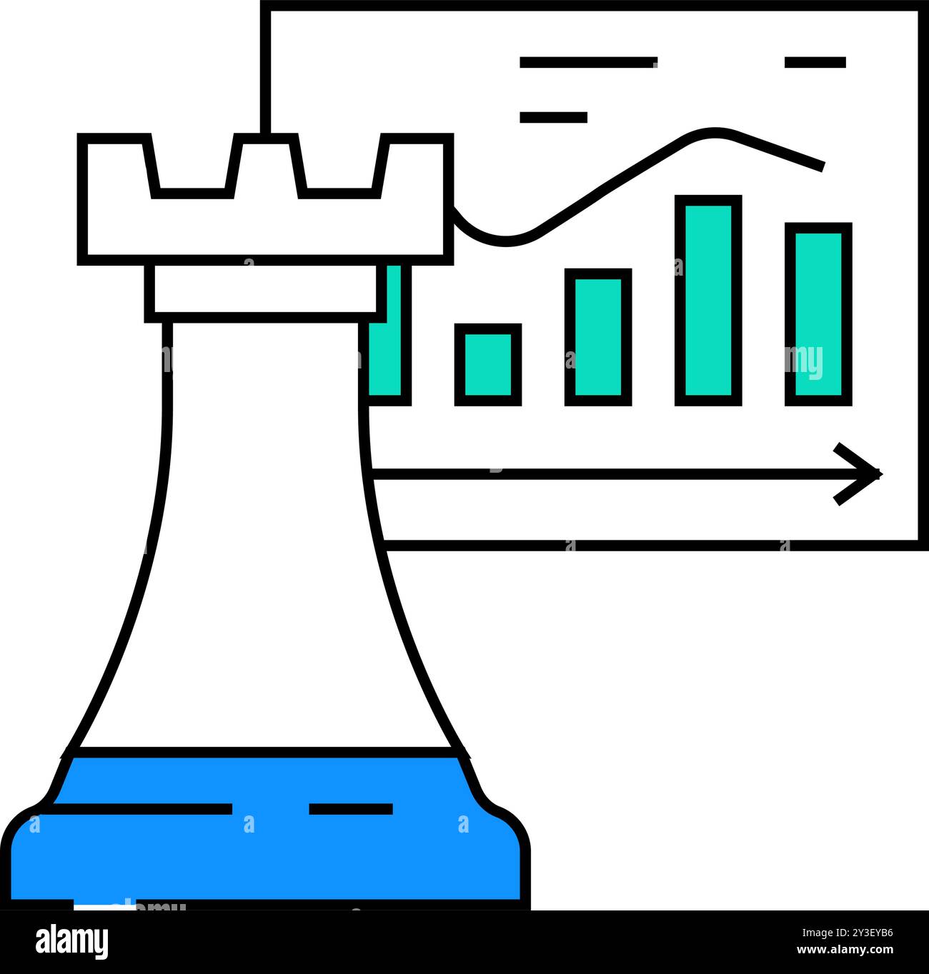 investment strategy financial advisor icon color illustration Stock ...